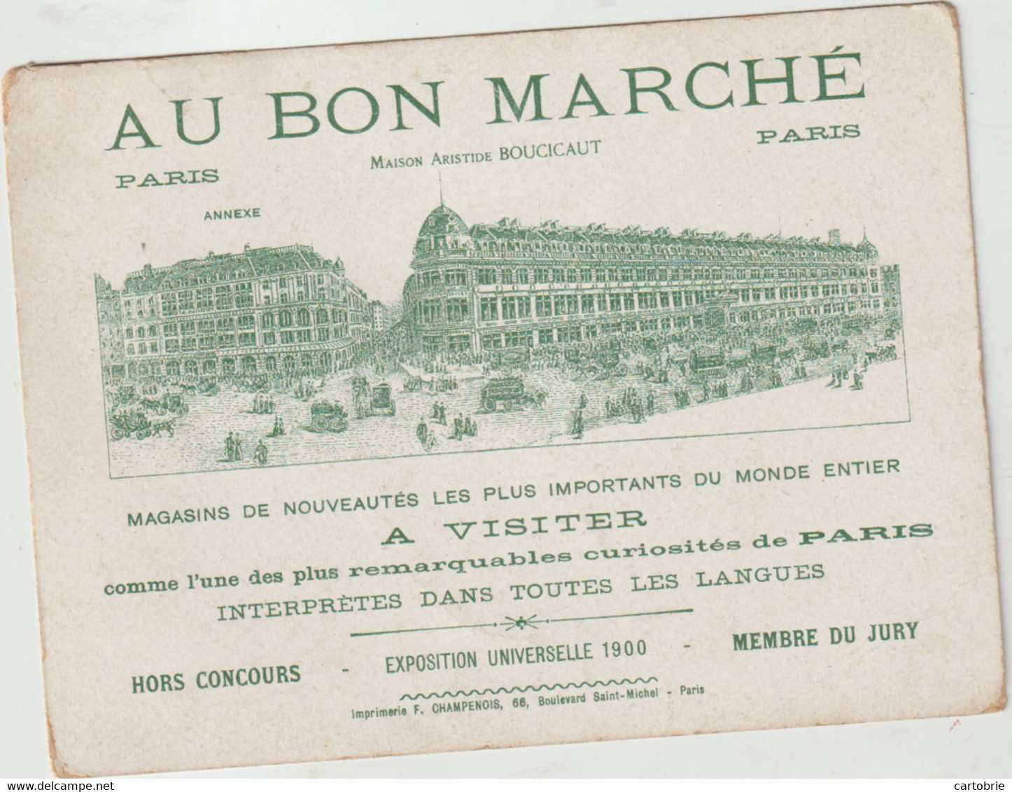 Benjamin RABIER - Le Chien Savant - 3 - AU BON MARCHÉ - Image 11,2 X 15 Cm - Rabier, B.