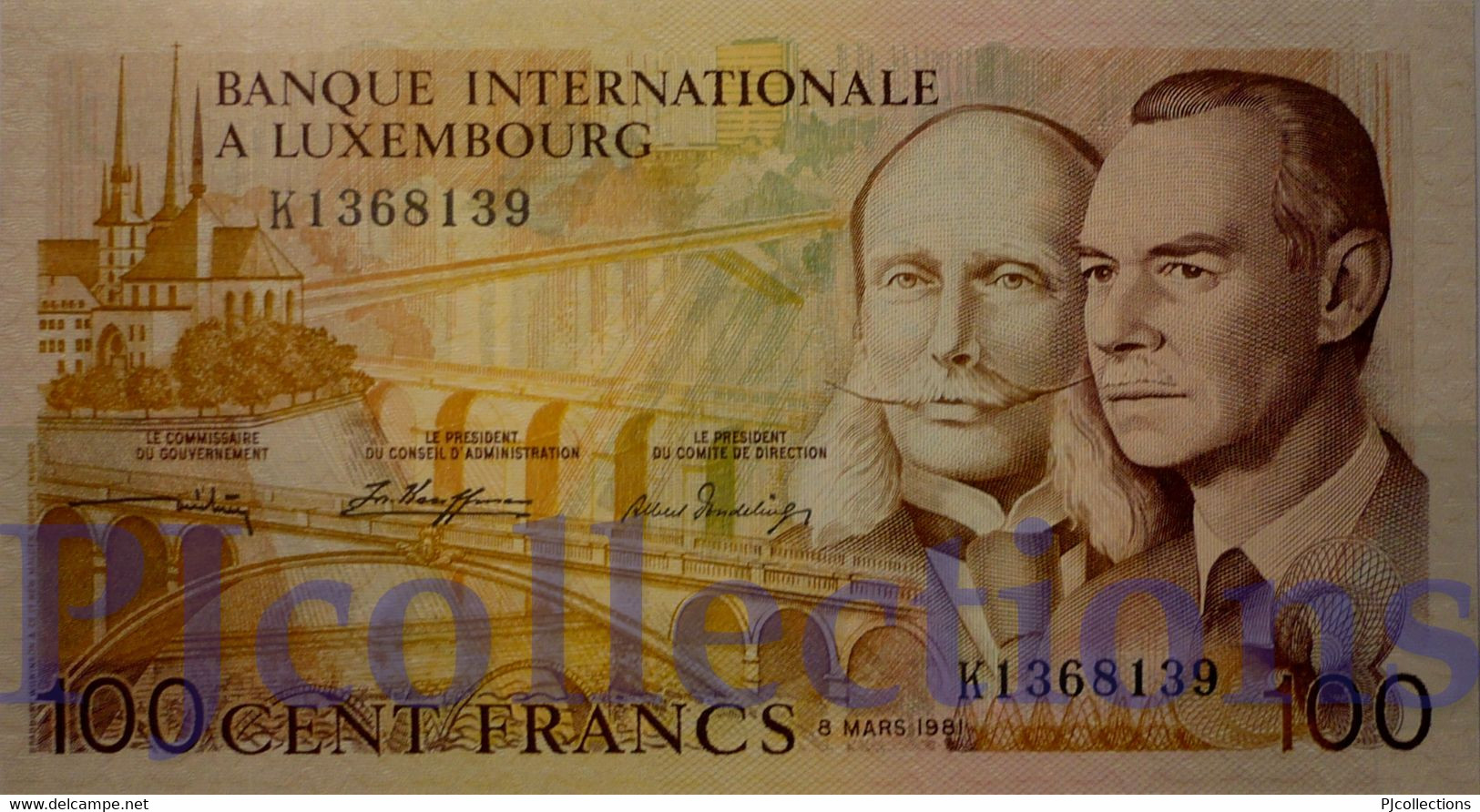 LUXEMBOURG 100 FRANCS 1981 PICK 14A UNC - Lussemburgo