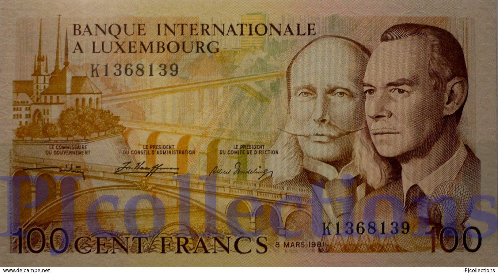 LUXEMBOURG 100 FRANCS 1981 PICK 14A UNC - Luxembourg