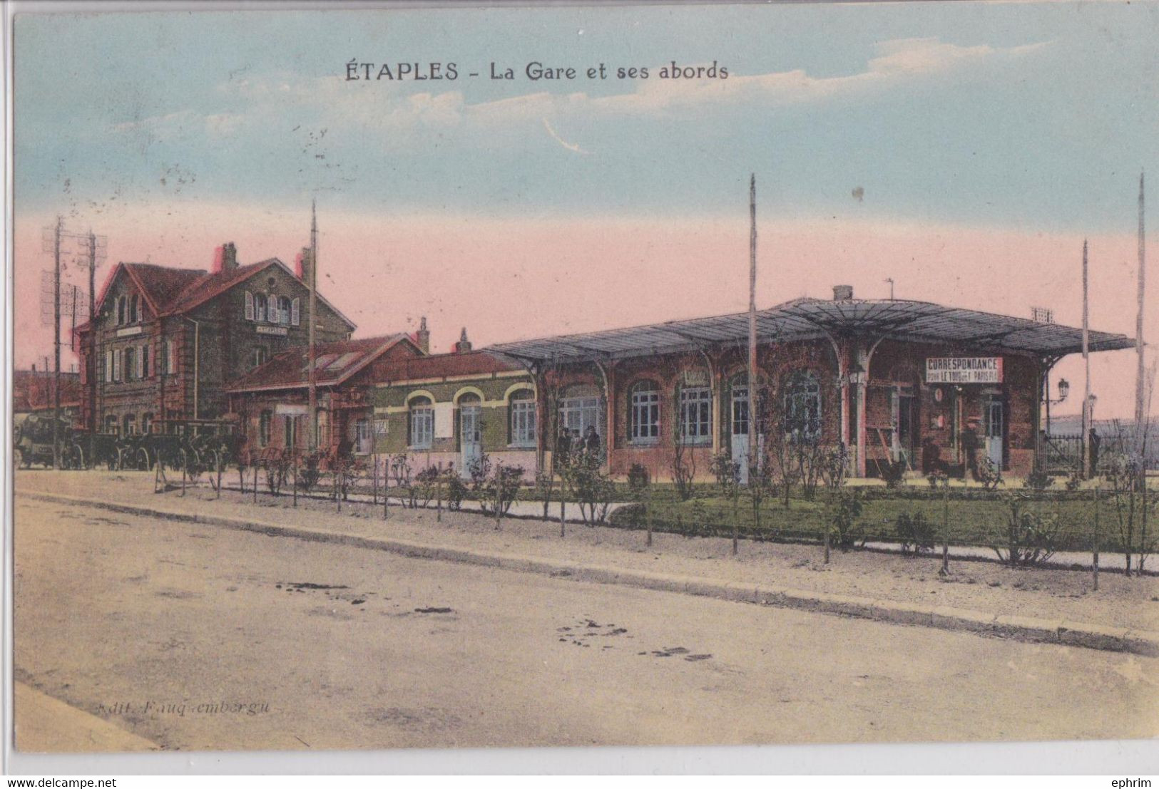 Etaples-sur-Mer - La Gare Et Ses Abords Taxe Tax Postage Due GB Stamp - Etaples