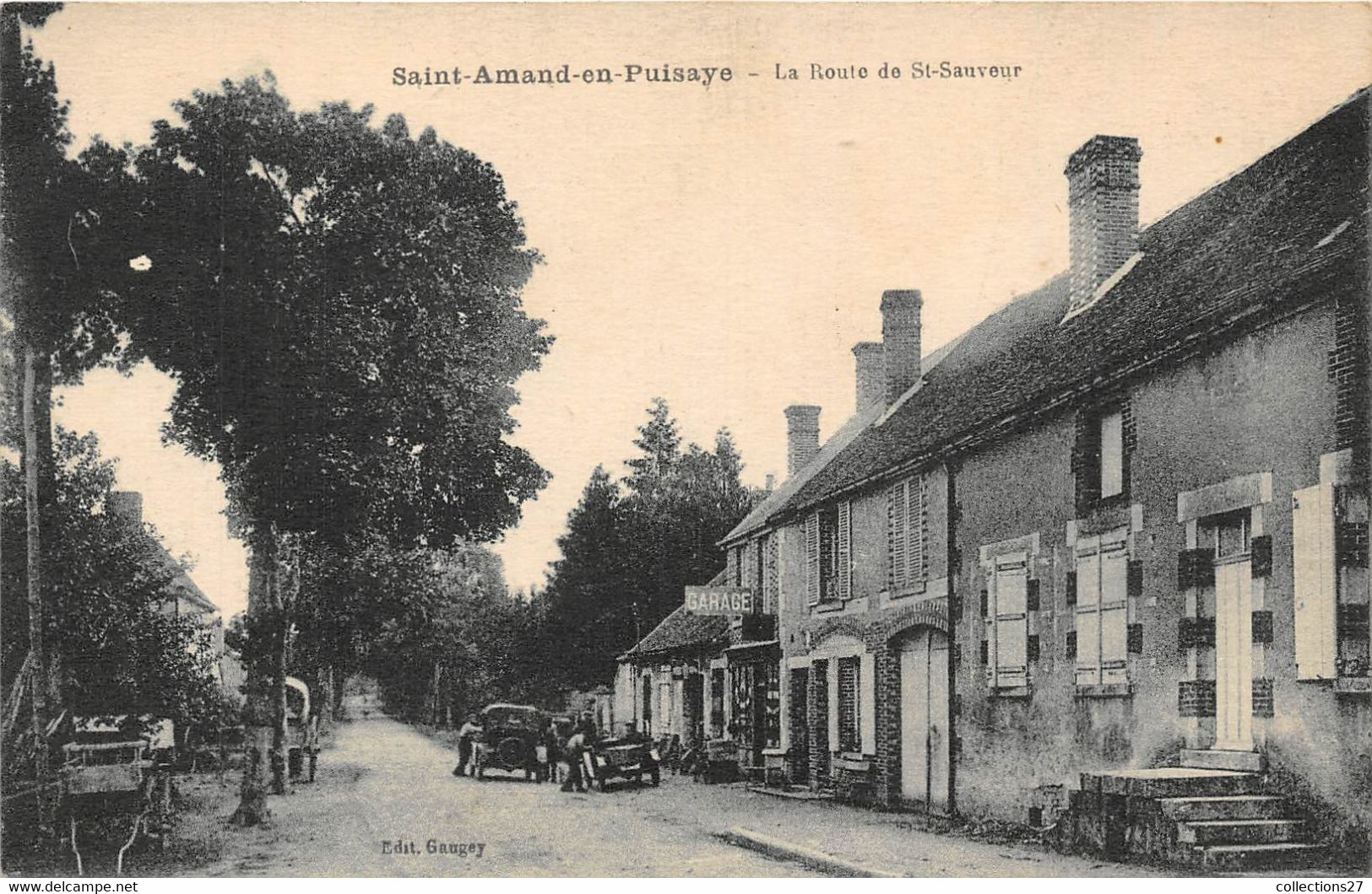 58-SAINT-AMAND-EN-PUISAYE- LA ROUTE DE SAINT-SAUVEUR - Saint-Amand-en-Puisaye