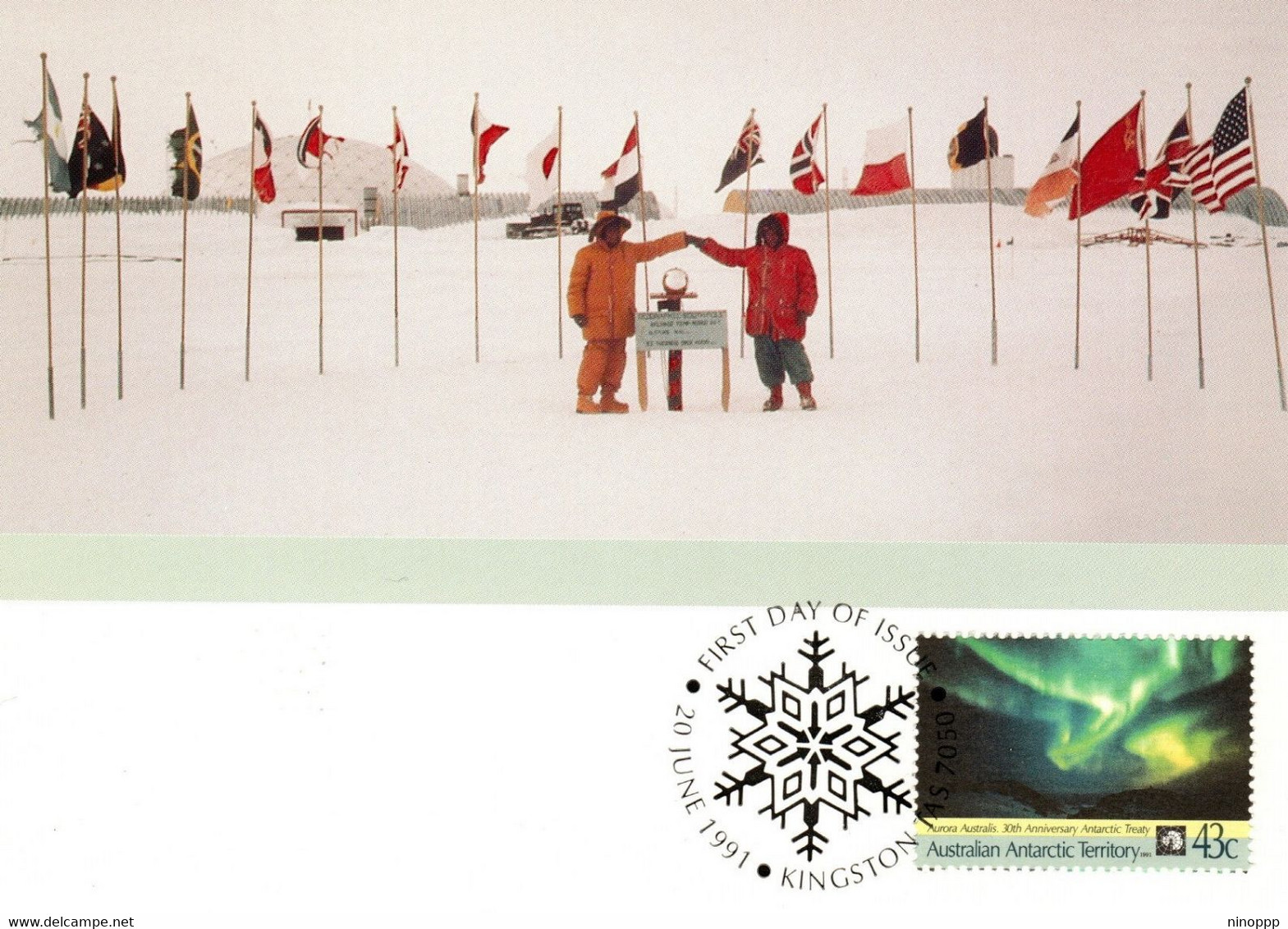 Australian Antarctic Territory 1991 Treaty,antarctic Treaty,maximum Card - Cartoline Maximum