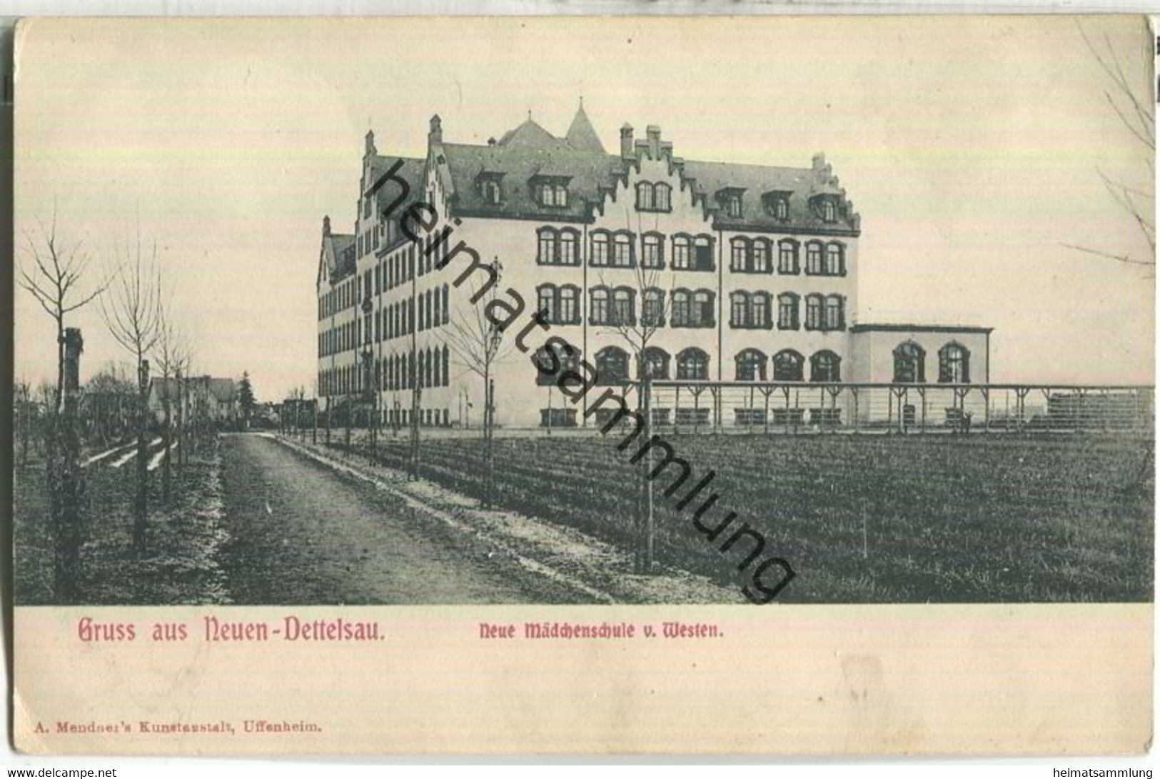 Neuendettelsau - Mädchenschule Von Westen - Verlag A. Mendner Uffenheim Ca. 1910 - Neuendettelsau