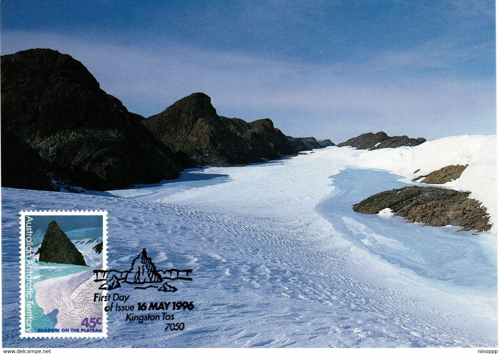 Australian Antarctic Territory 1996 Landscapes,Shadow On The Plateau,maximum Card - Cartes-maximum