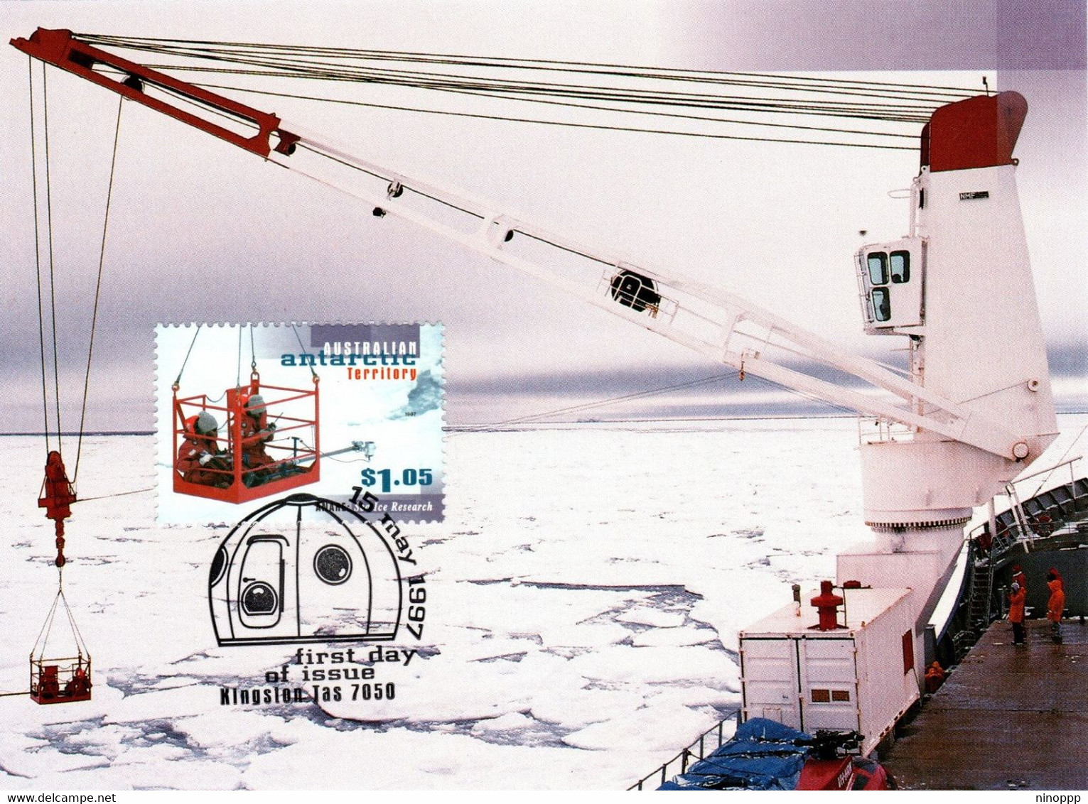 Australian Antarctic Territory 1997 50th Anniversary ANARE,Sea Ice Research,maximum Card - Maximumkarten