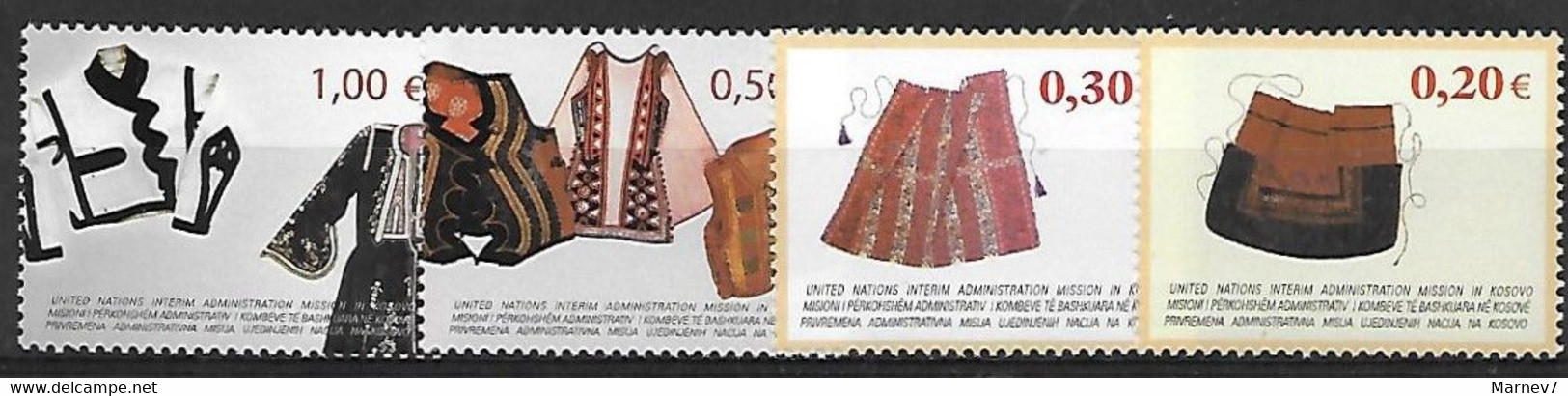 KOSOVO - Administration Intérimaire Des Nations Unies - Année 2004 -TP Neufs** 22 à 25 - Costumes Traditionnels - Ungebraucht