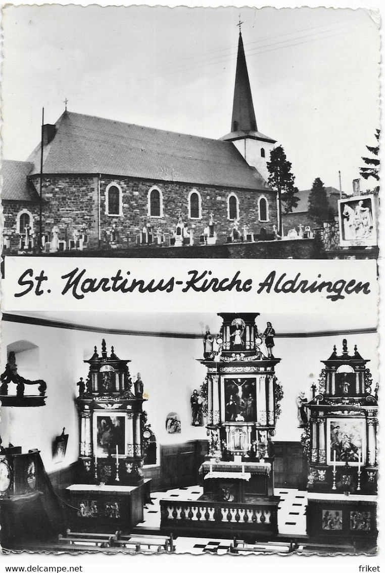 - 2596 - ALDRINGEN  (St Vith )  Kirche  ( Grand Format , 2 Vues ) - Sankt Vith