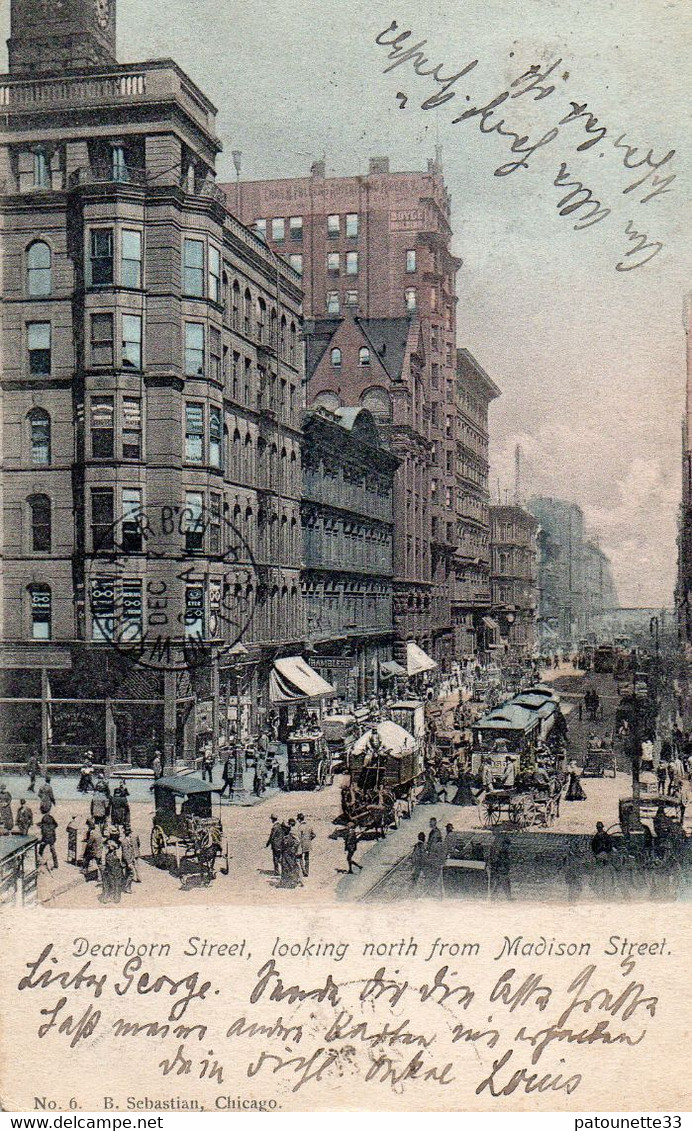 ETATS UNIS  CHICAGO DEABORN STREET LOOKING NORTH FROM MADISON STREET - Cincinnati