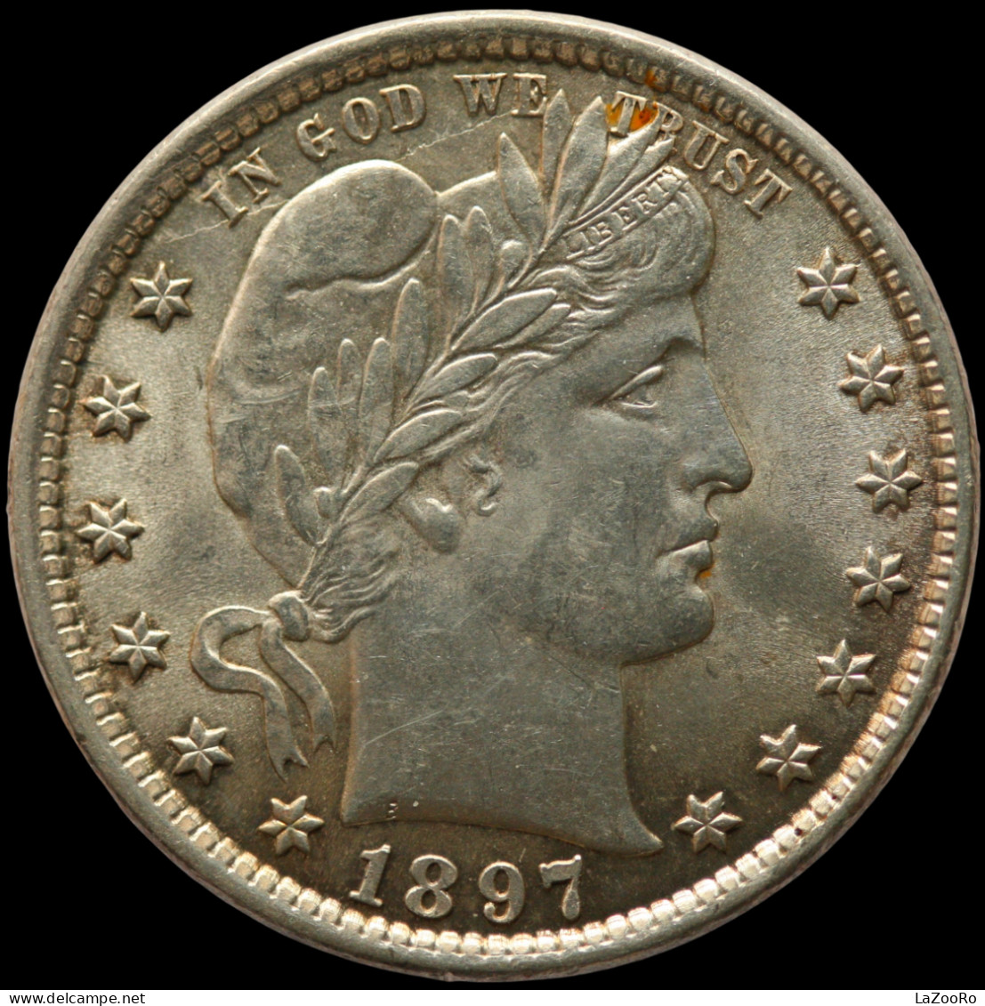 LaZooRo: United States Of America 1/4 Quarter Dollar 1897 UNC - Silver - 1892-1916: Barber