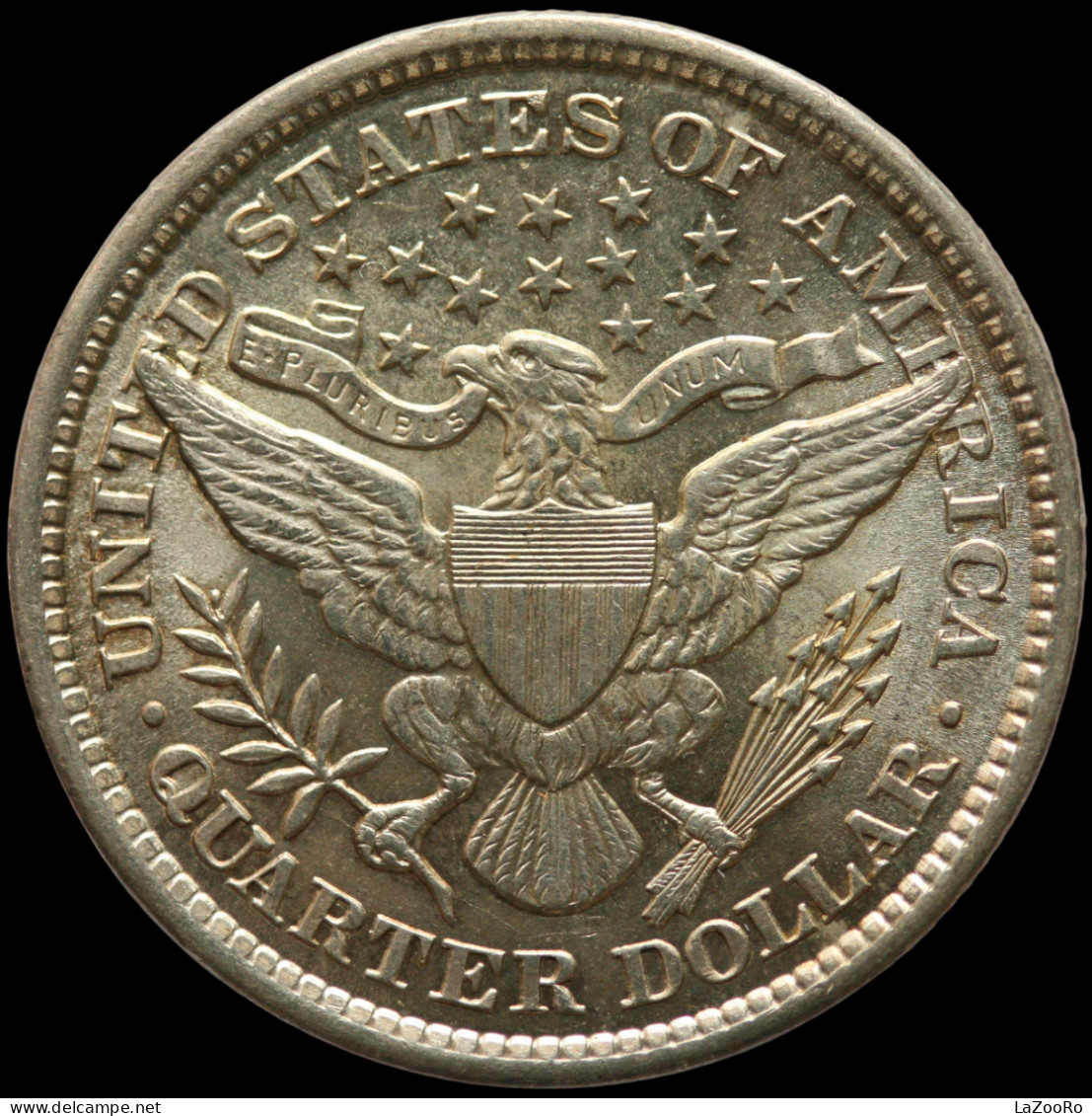 LaZooRo: United States Of America 1/4 Quarter Dollar 1897 UNC - Silver - 1892-1916: Barber