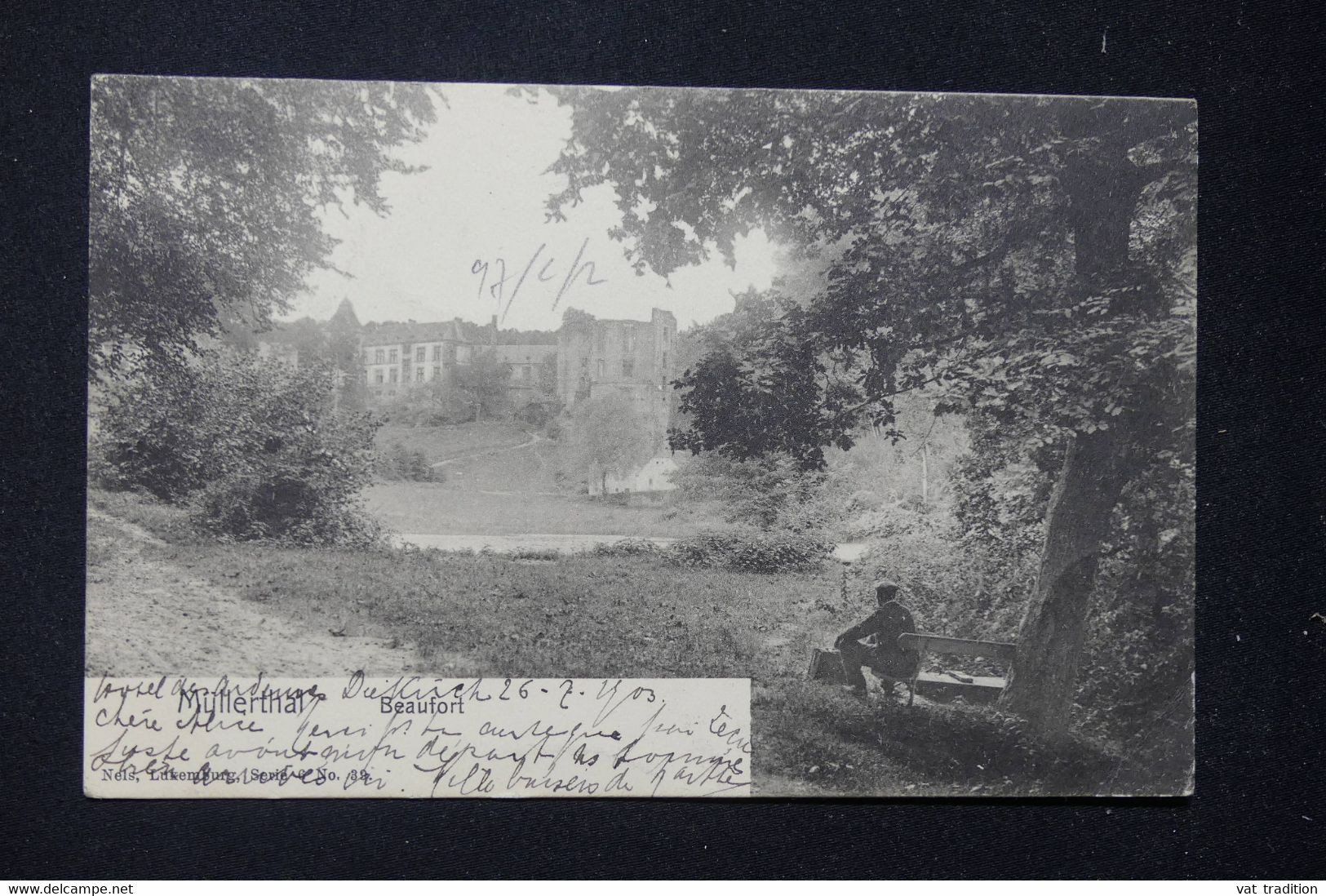 LUXEMBOURG - Affranchissement Adolphe Sur Carte Postale En 1903 Pour La Belgique - L 132028 - 1895 Adolphe Right-hand Side