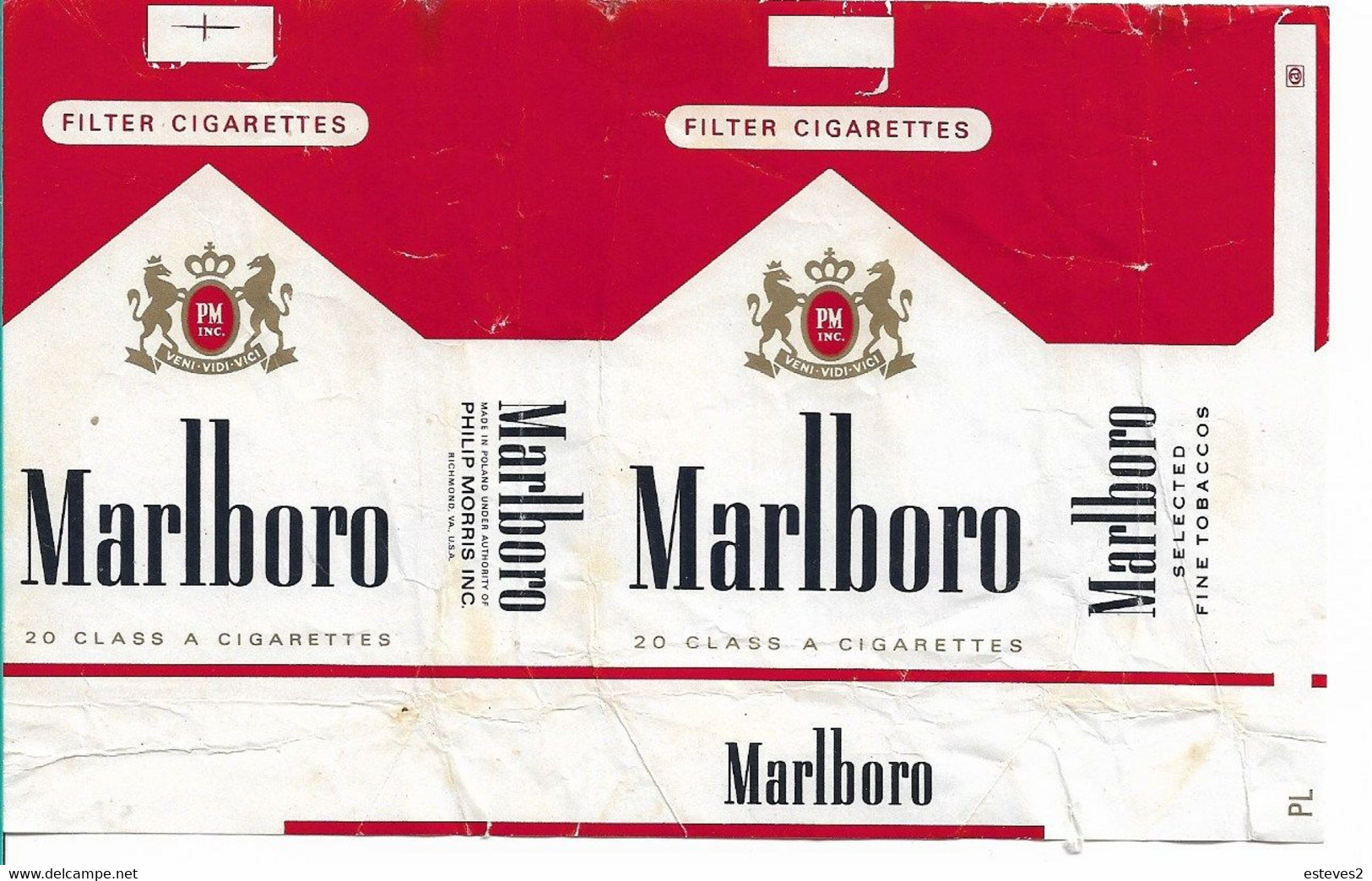 Escudriñar Mejorar Pelágico Cajas para tabaco (vacios) - Poland , MARLBORO empty tobacco paper pack
