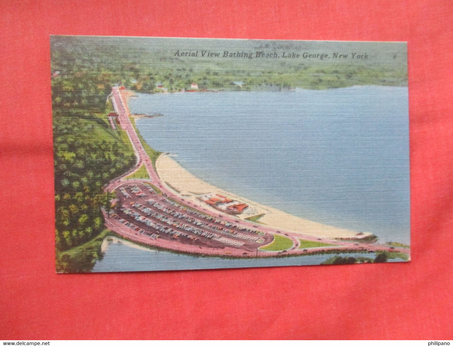 Aerial View Bathing Beach.  Lake George  New York > Lake George   ref 5781 - Lake George