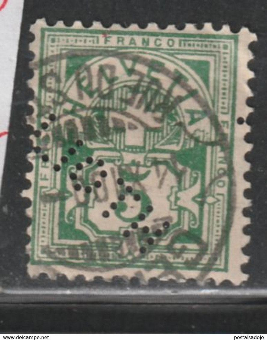 SUISSE 1302 // YVERT 66 (PERF. HTOLL) // 1892-99 - Perforés