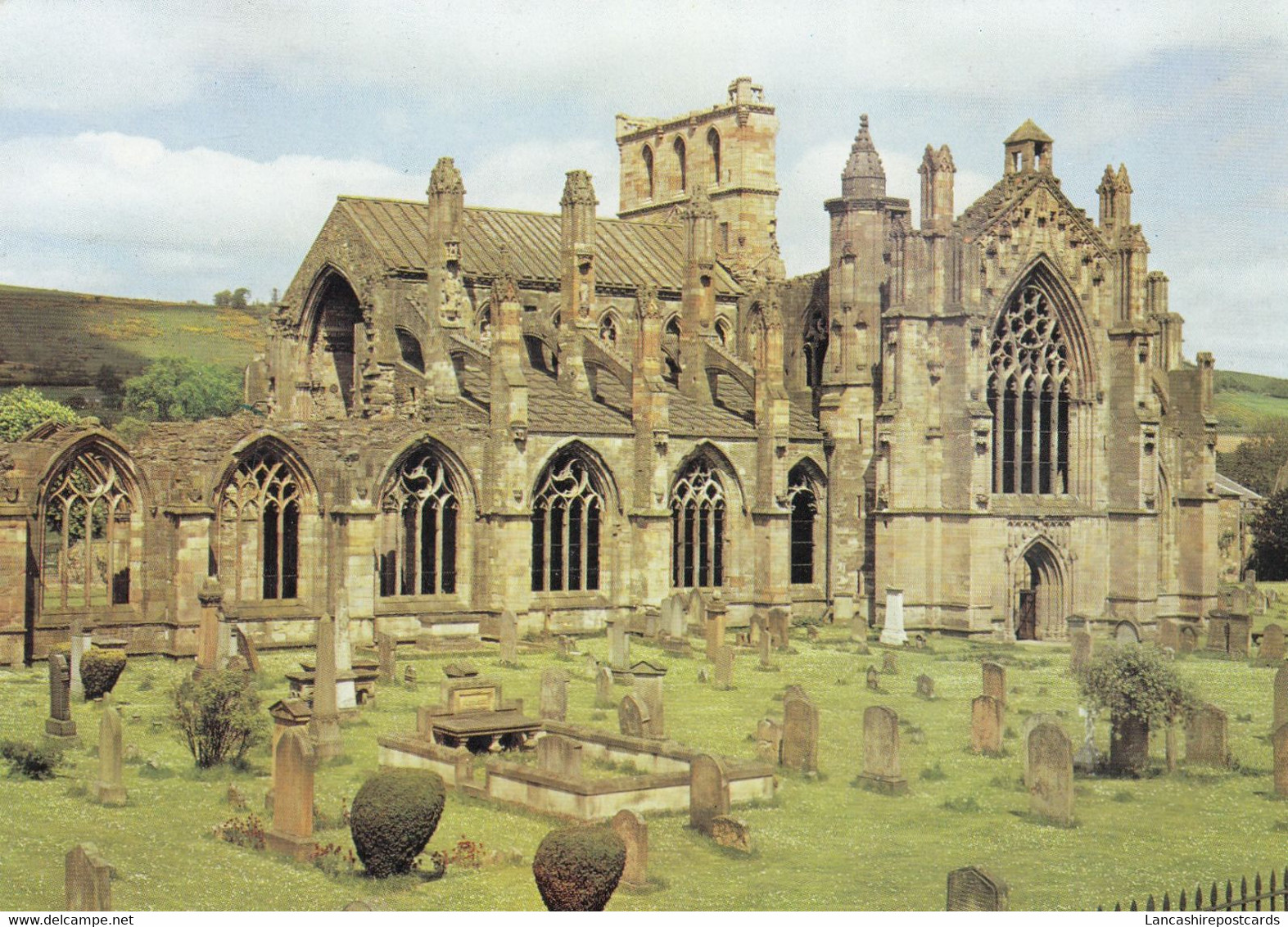 Postcard Melrose Abbey Church [ Cistercian ] My  Ref B25737 - Roxburghshire