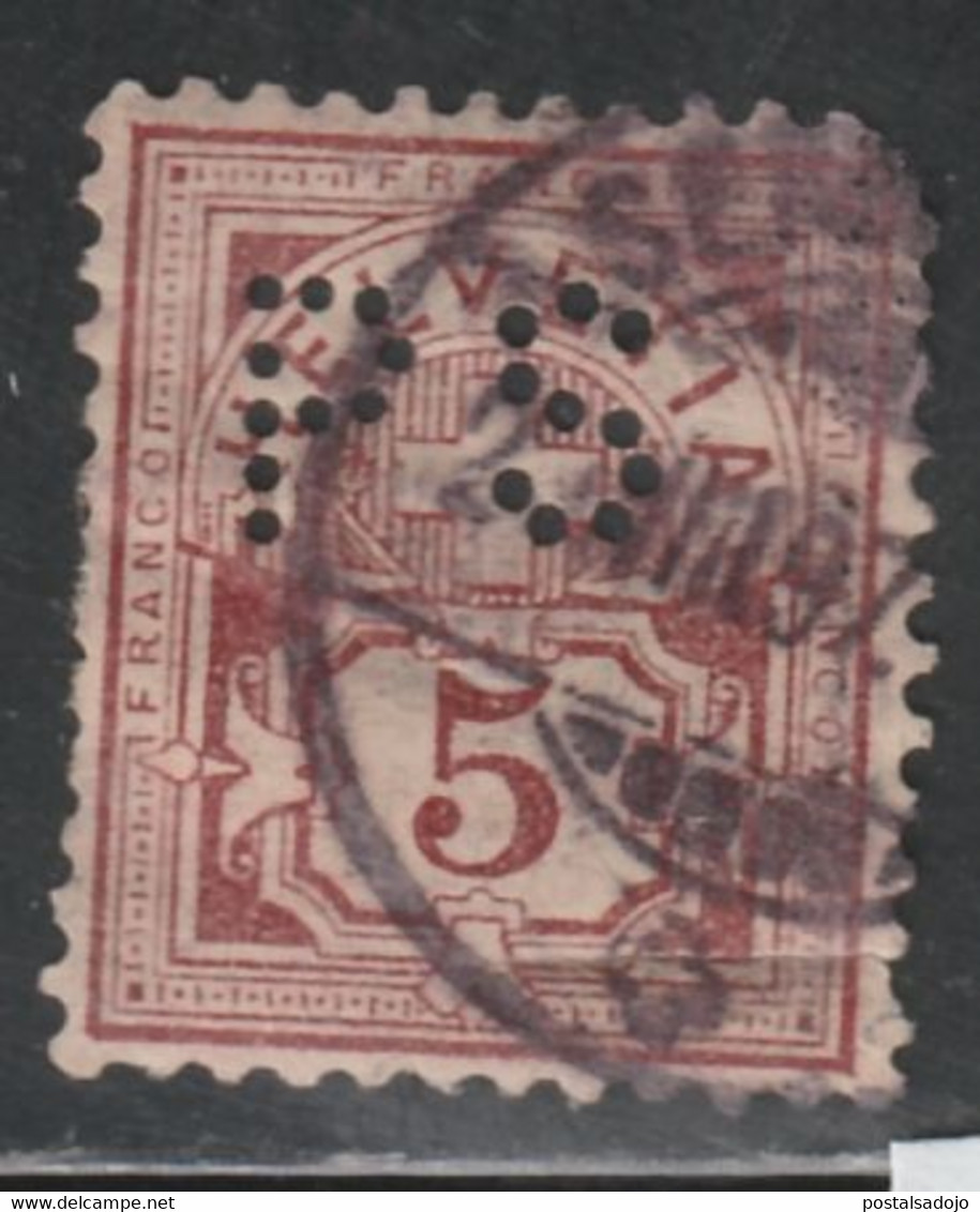 SUISSE 1305 // YVERT 65 (PERF. PS) // 1892-99 - Perforadas