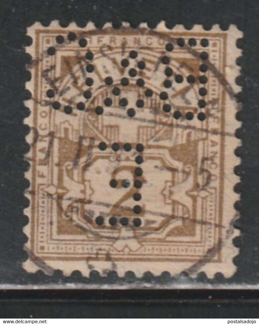 SUISSE 1306 // YVERT 64 (PERFORÉ: B&CE) // 1892-99 - Perforés