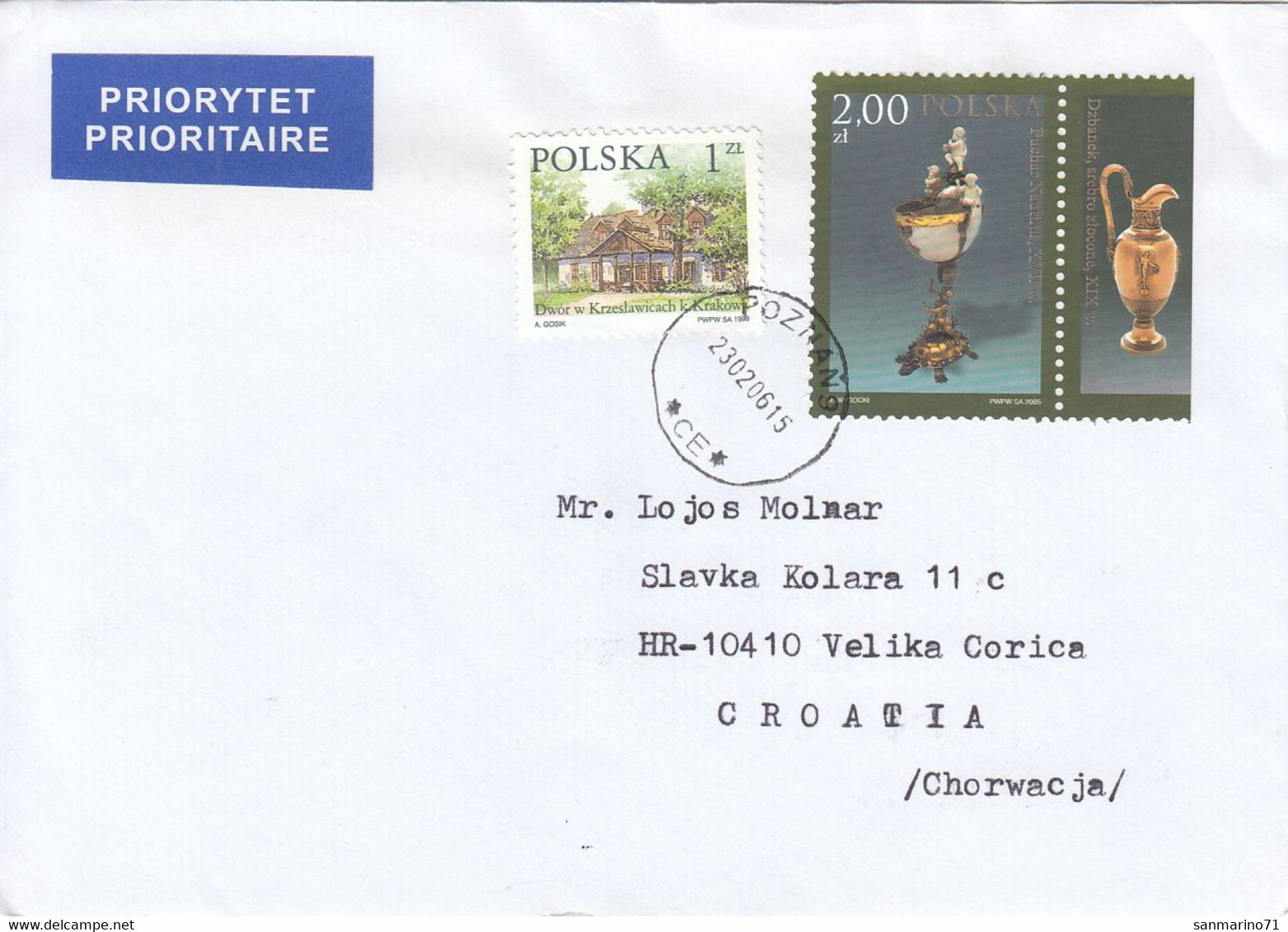 POLAND Cover Letter 375,box M - Autres & Non Classés