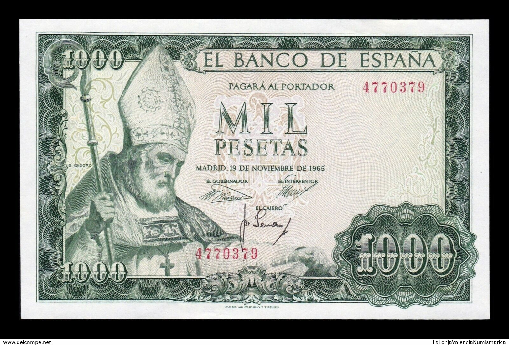 España Spain 1000 Pesetas San Isidoro 1965 Pick 151 Sin Serie SC UNC - 1000 Pesetas