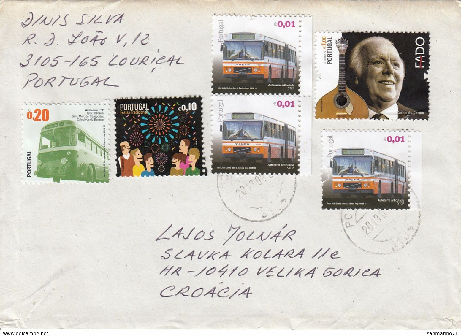 PORTUGAL Cover Letter 378,box M - Storia Postale