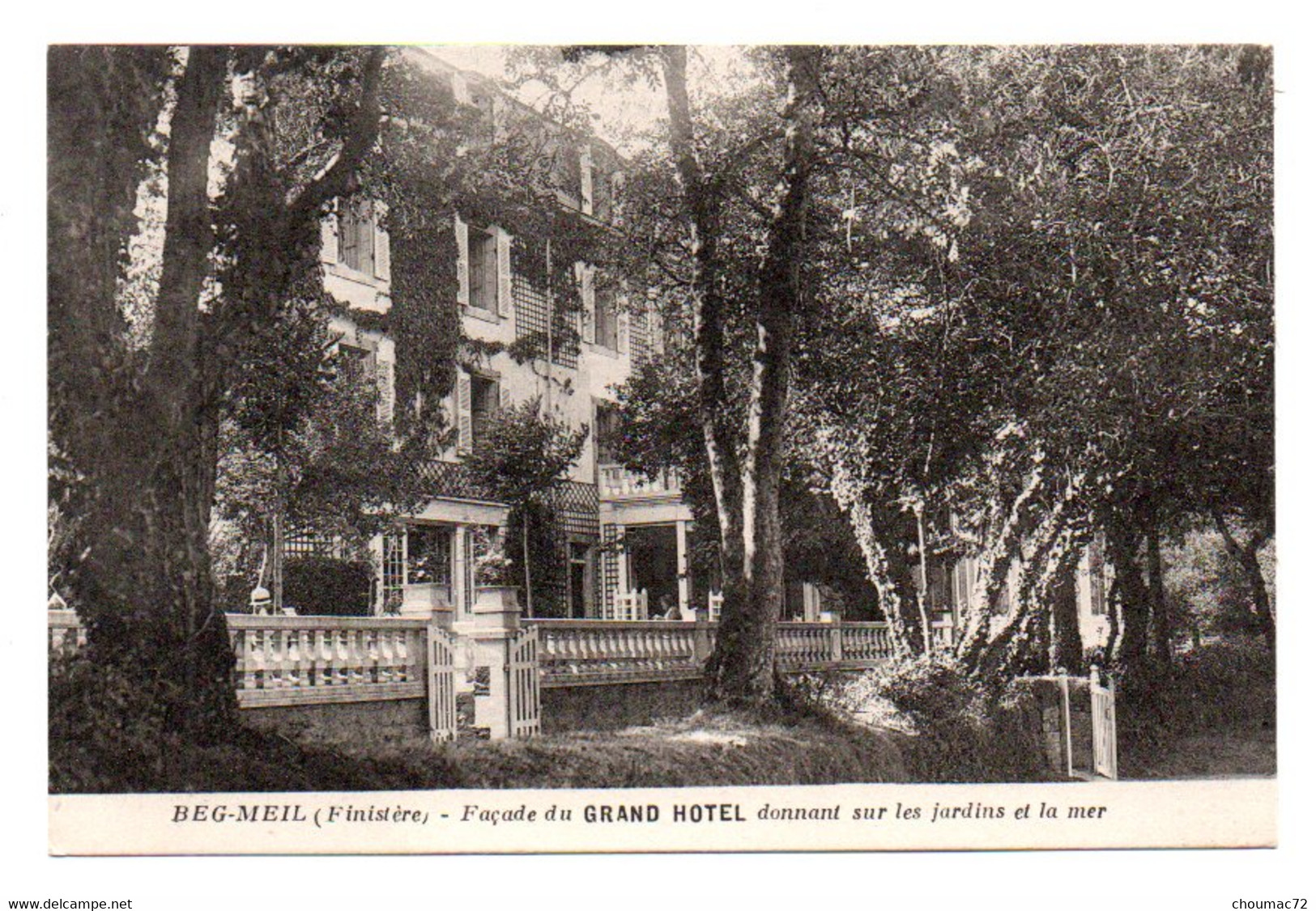 (29) 167, Beg-Meil, Façade Du Grand Hotel Donnant Sur Les Jardins Et La Mer - Beg Meil