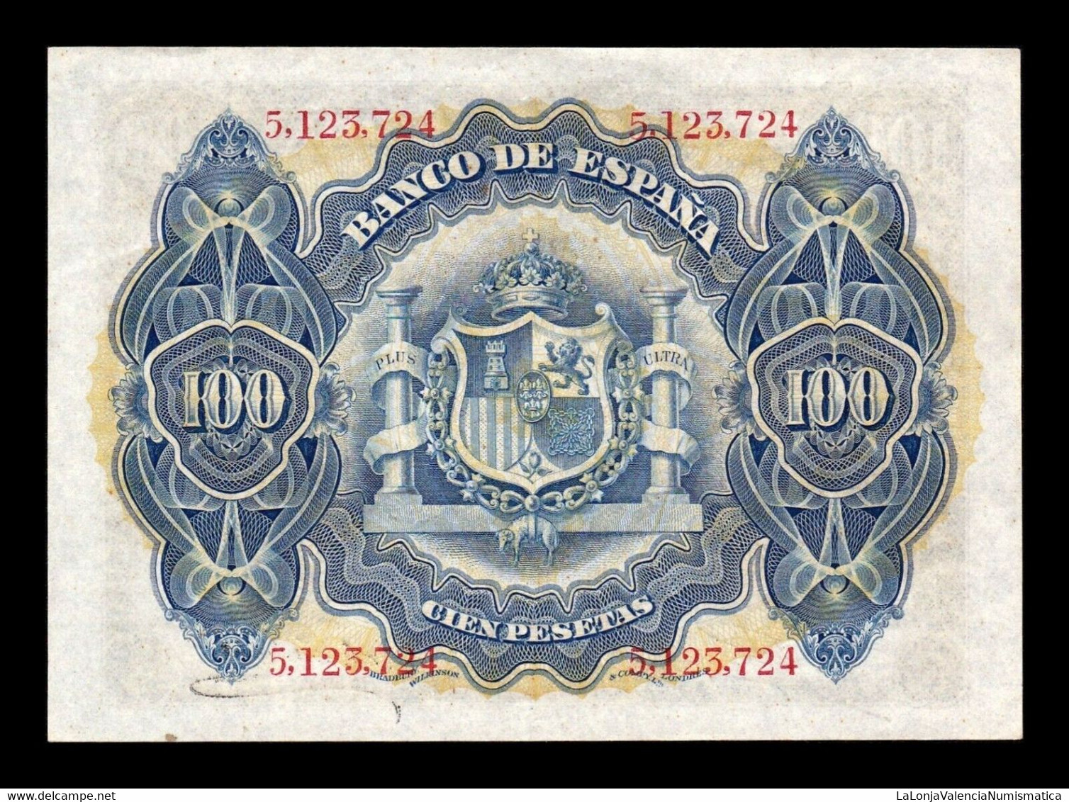 España Spain 100 Pesetas 1906 Pick 59a Sin Serie EBC+ XF+ - 100 Peseten