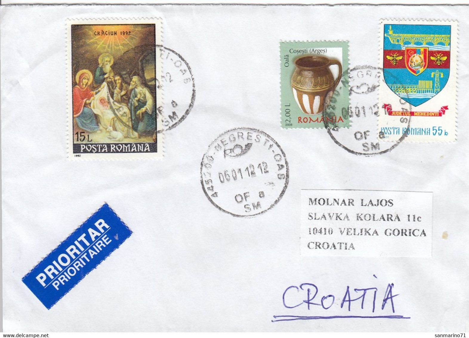 ROMANIA Cover Letter 387,box M - Brieven En Documenten