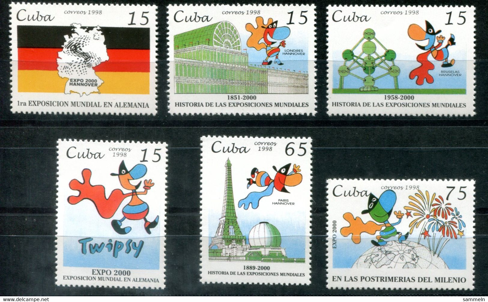 KUBA 4135-4140 Mnh, Expo 2000 Hannover, Twipsy - CUBA - 2000 – Hanovre (Allemagne)