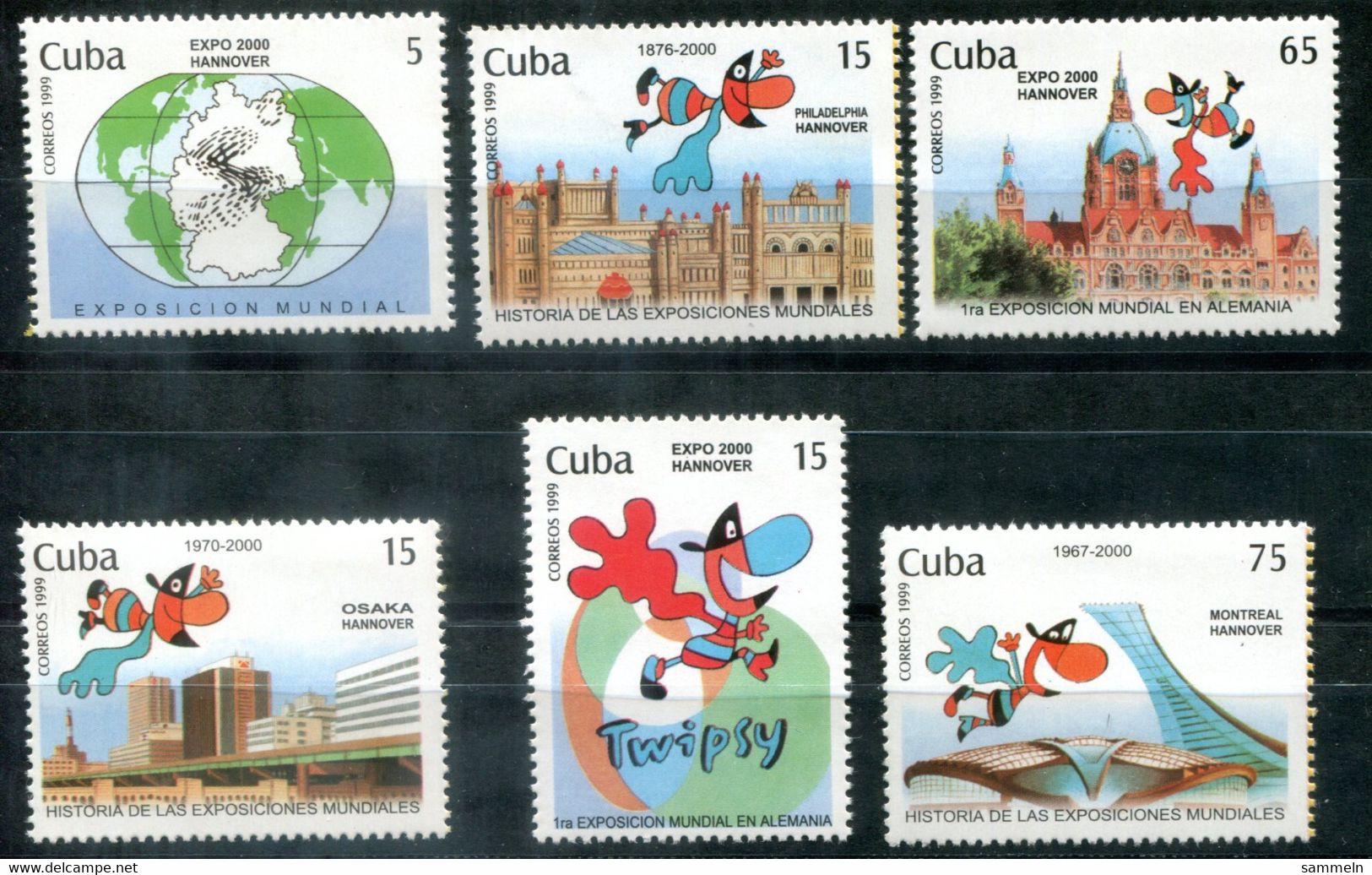 KUBA 4232-4237 Mnh, Expo 2000 Hannover, Twipsy - CUBA - 2000 – Hannover (Duitsland)