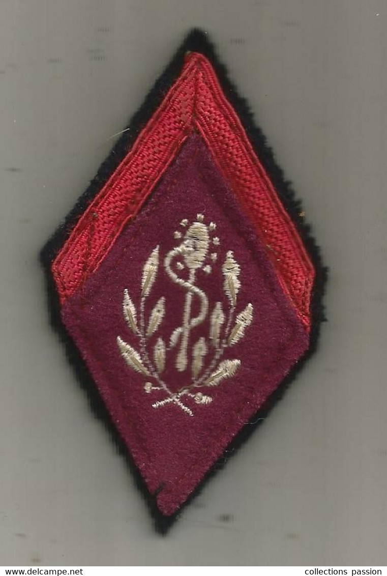 Militaria ,écusson Tissu Du Service Santé De L'Armée, Grade, 2 Scans - Blazoenen (textiel)