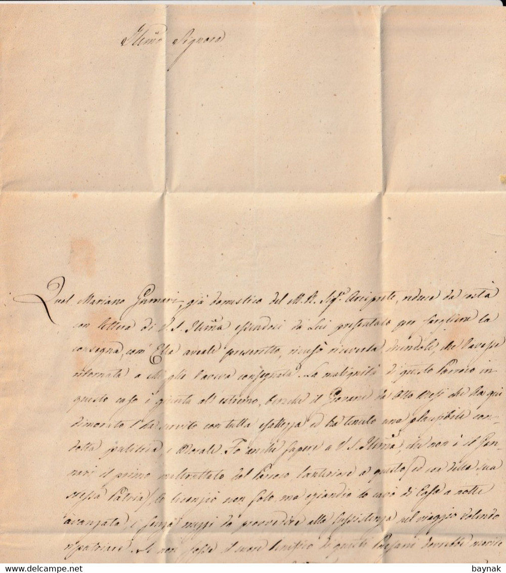 ITALIA  --    COMUNE DI STIMIGLIANO  --   PREFILATELIC FOLDED LETTER  -  1858 - Unclassified