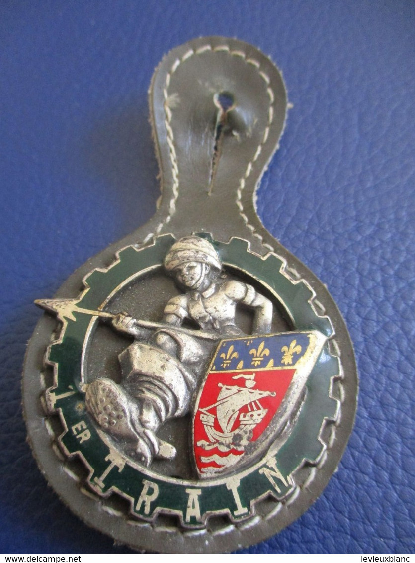 Insigne De  Pucelle Ancienne /avec  Cuir /1er TRAIN /Avec écusson Paris / Drago  Paris / Vers 1950-1960     PUC23 - Esercito