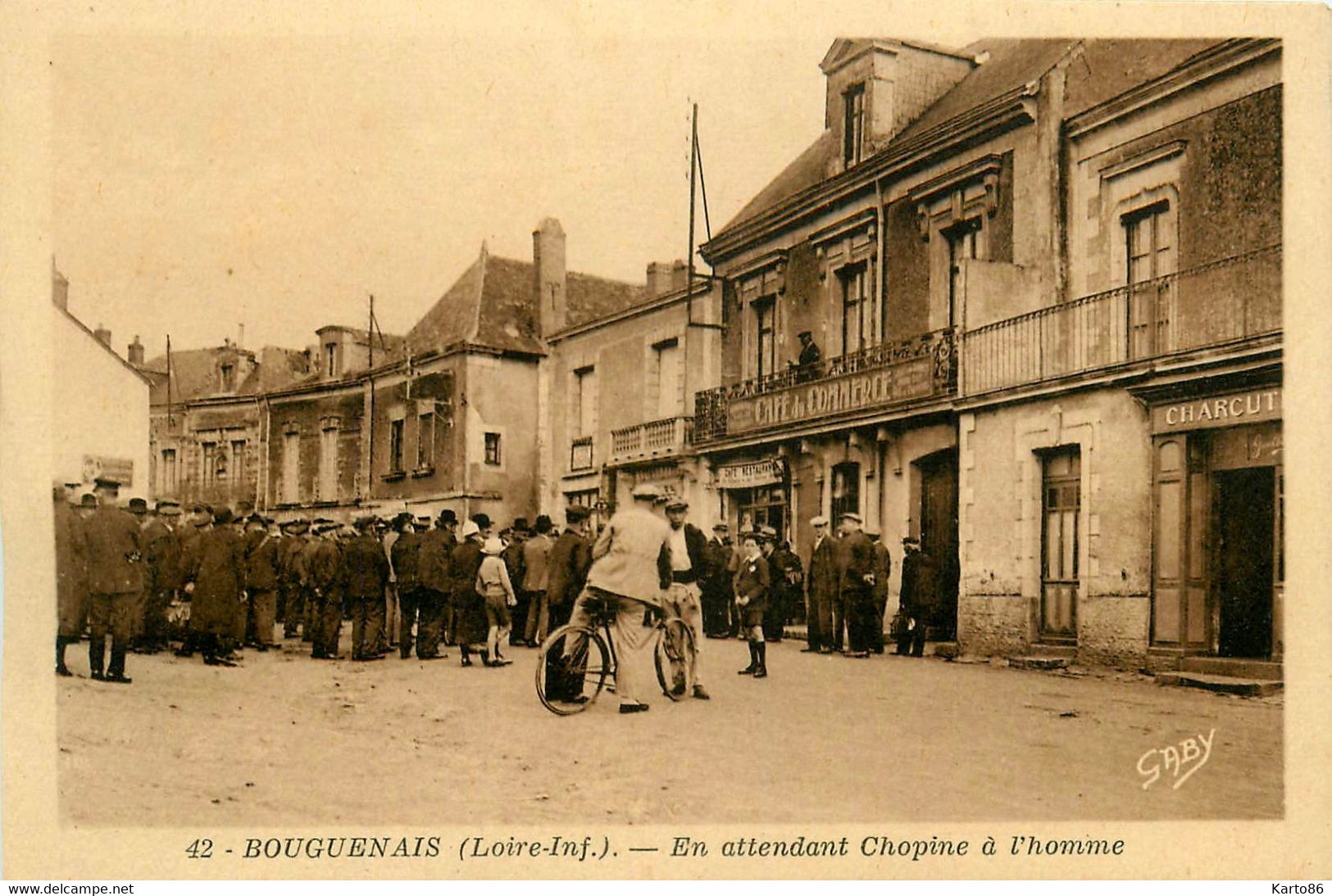 Bouguenais * Place Du Village * En Attendant Chopine à L'homme * Café Du Commerce * Charcuterie - Bouguenais