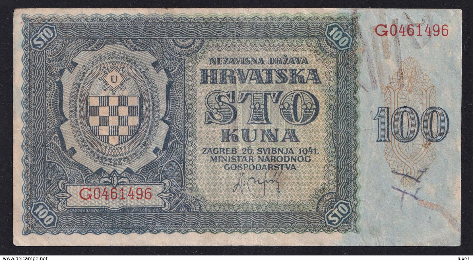 100 KUNA - Croatie