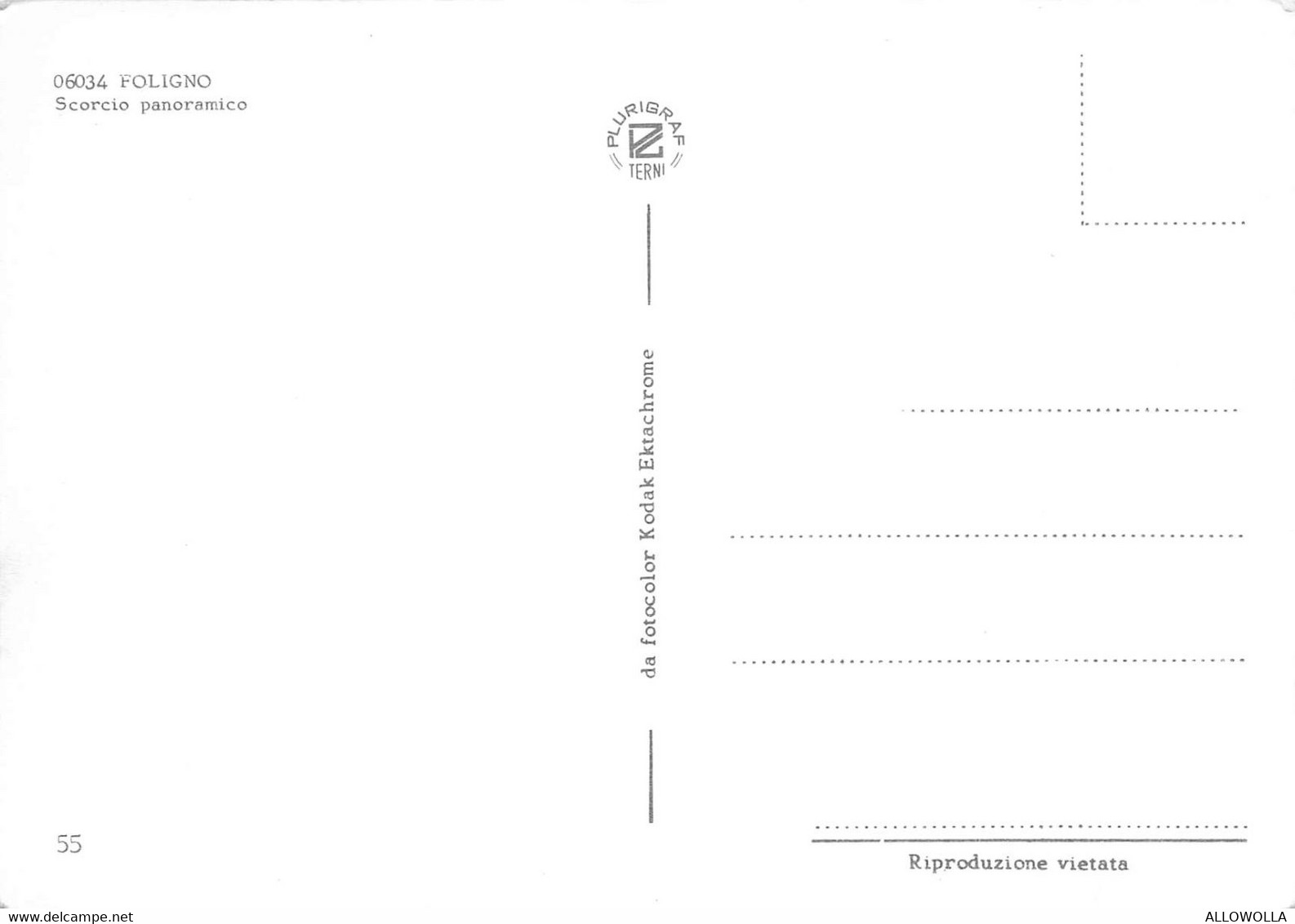 18114" FOLIGNO-SCORCIO PANORAMICO " -VERA FOTO-CART. POST. NON SPED. - Foligno