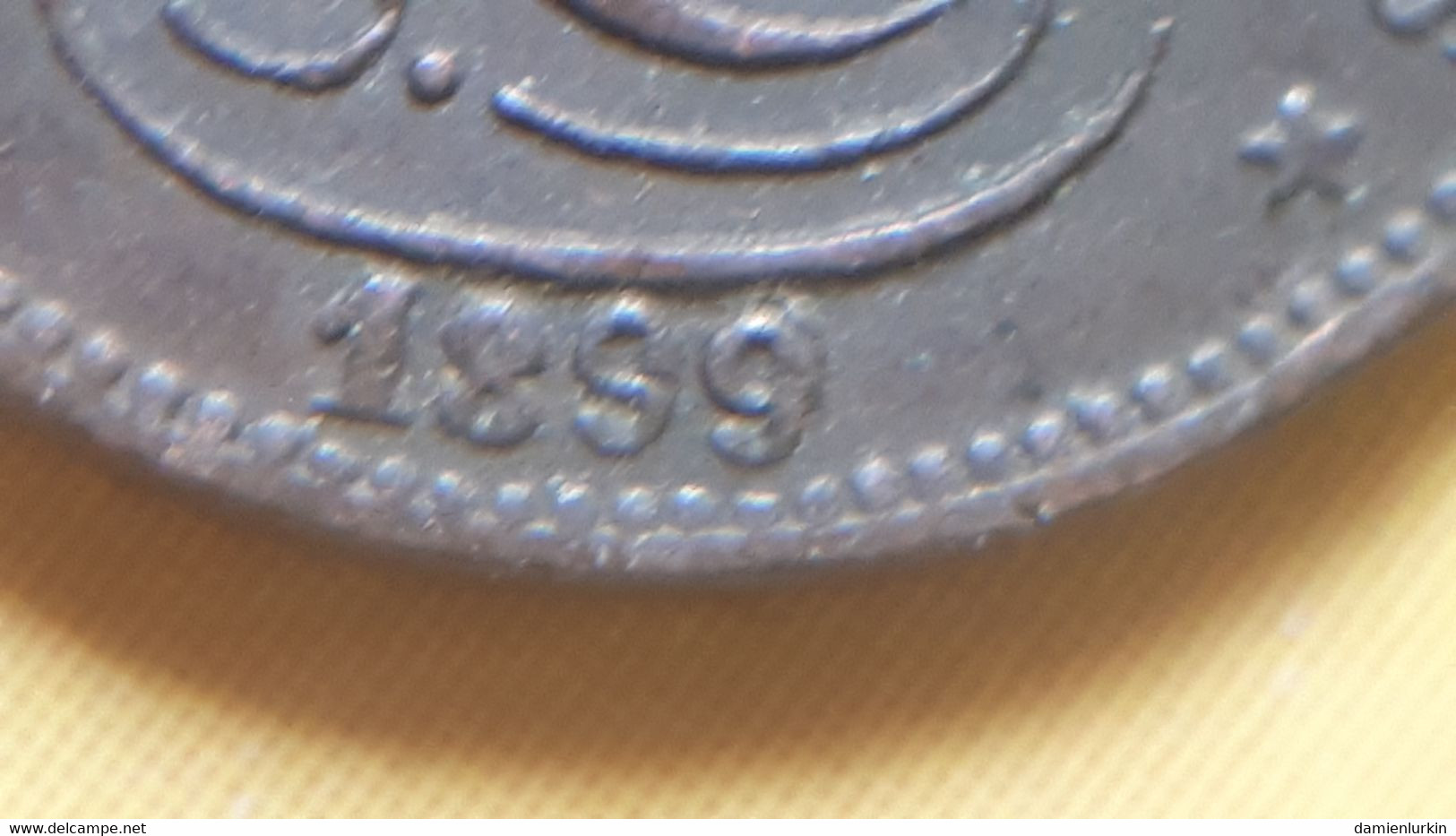 BELGIQUE LEOPOLD II 1 CENTIME 1899 DOUBLE 2EME 9 SUPERBE ! COTES : 4€-10€-25€-65€ - 1 Cent