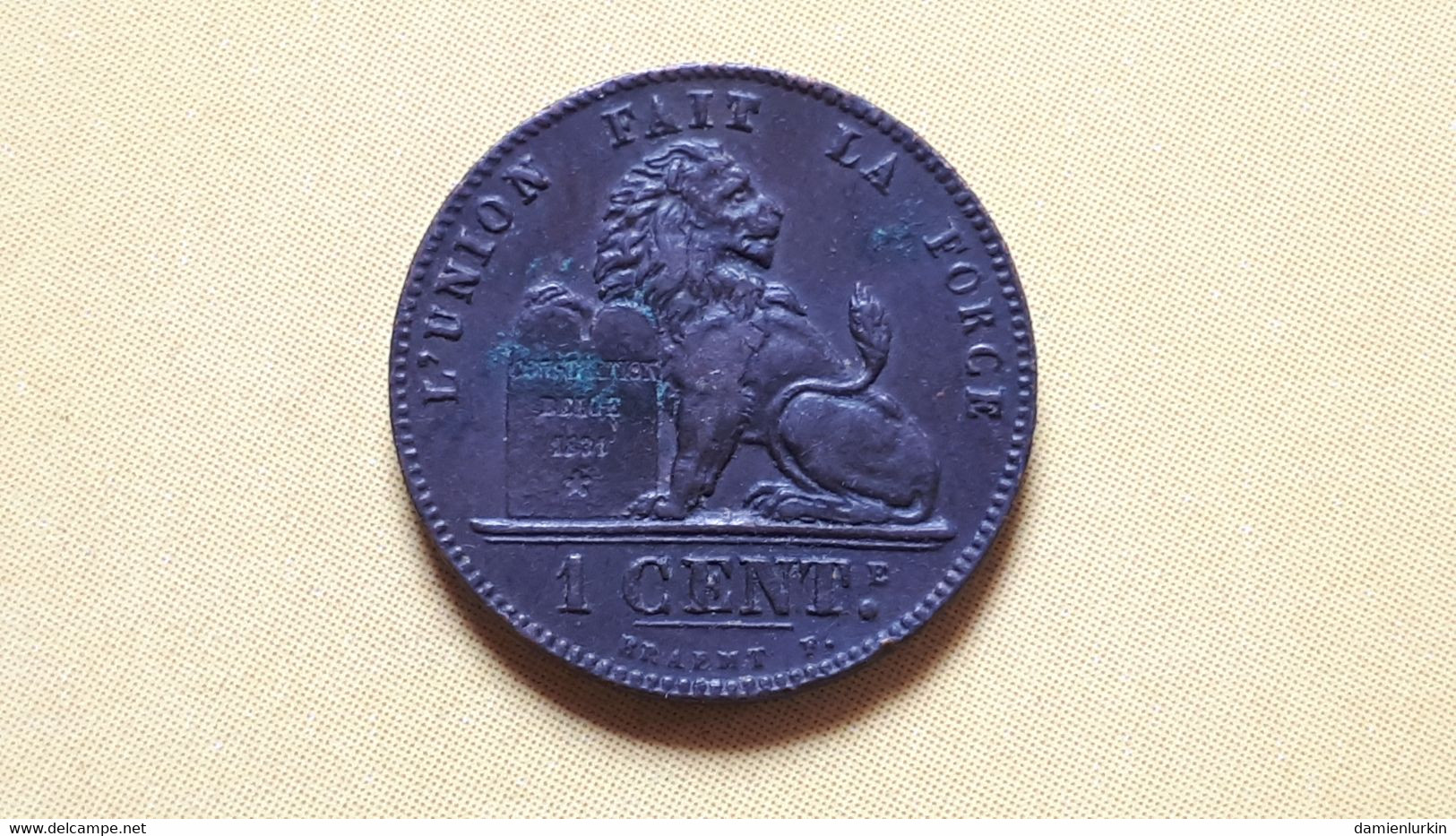 BELGIQUE LEOPOLD II 1 CENTIME 1899 DOUBLE 2EME 9 SUPERBE ! COTES : 4€-10€-25€-65€ - 1 Cent