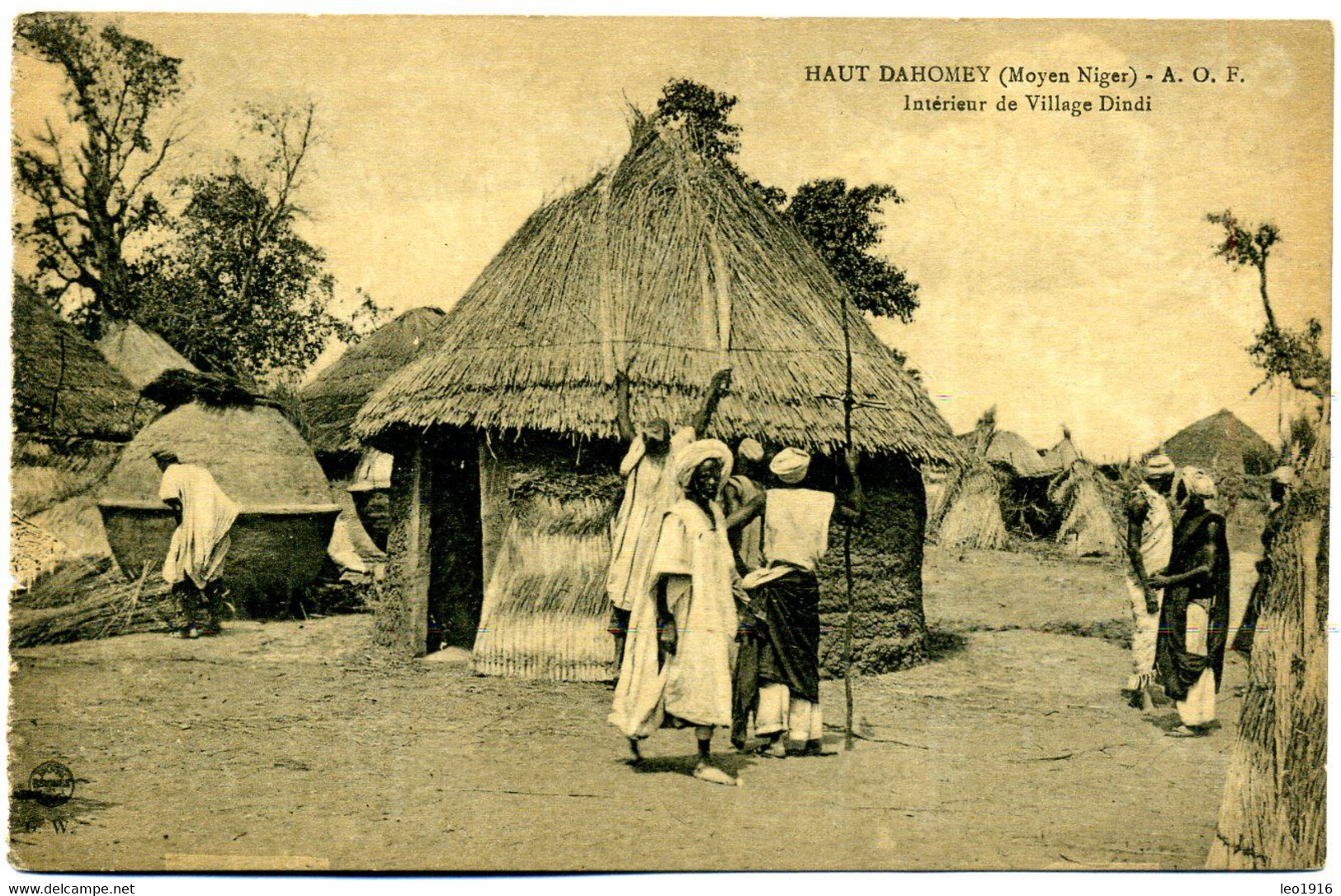 CPA Afrique Occidentale Haut-DAHOMEY Moyen-Niger (Bénin) Village Dindi (Dendi) - Dahomey