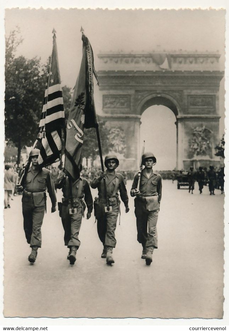 CPSM - PARIS - Défilé Des Drapeaux Américains Aux Champs-Elysées - War 1939-45
