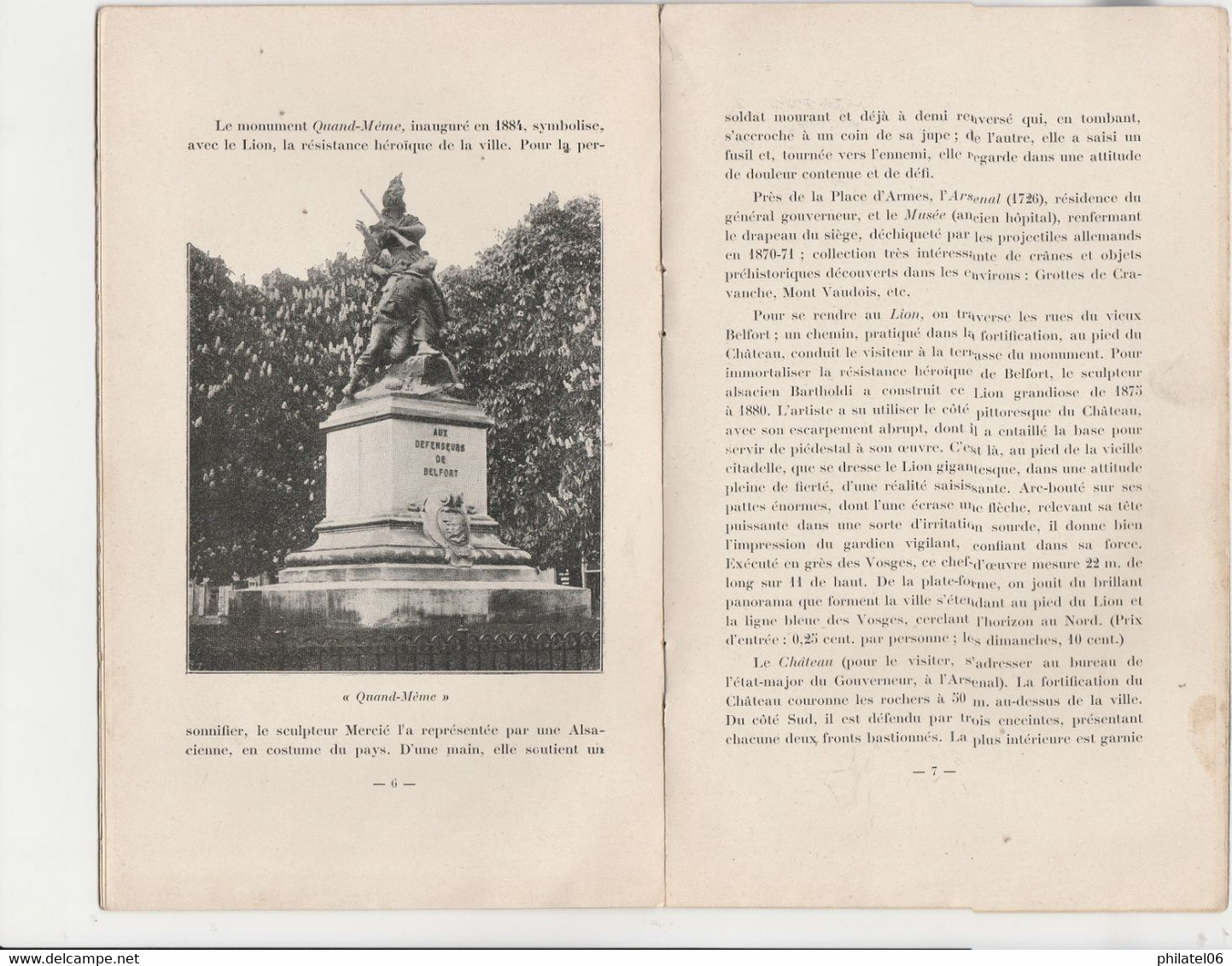 FASCICULE ILLUSTRE SUR BELFORT BON ETAT  15 PAGES  1907 - Franche-Comté