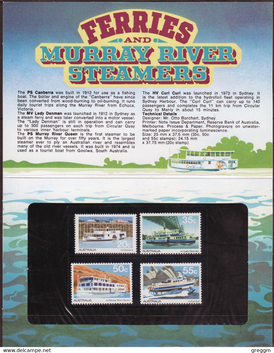 Australia 1979, Presentation Pack Celebrating Murray River Steamers In Unmounted Mint - Presentation Packs