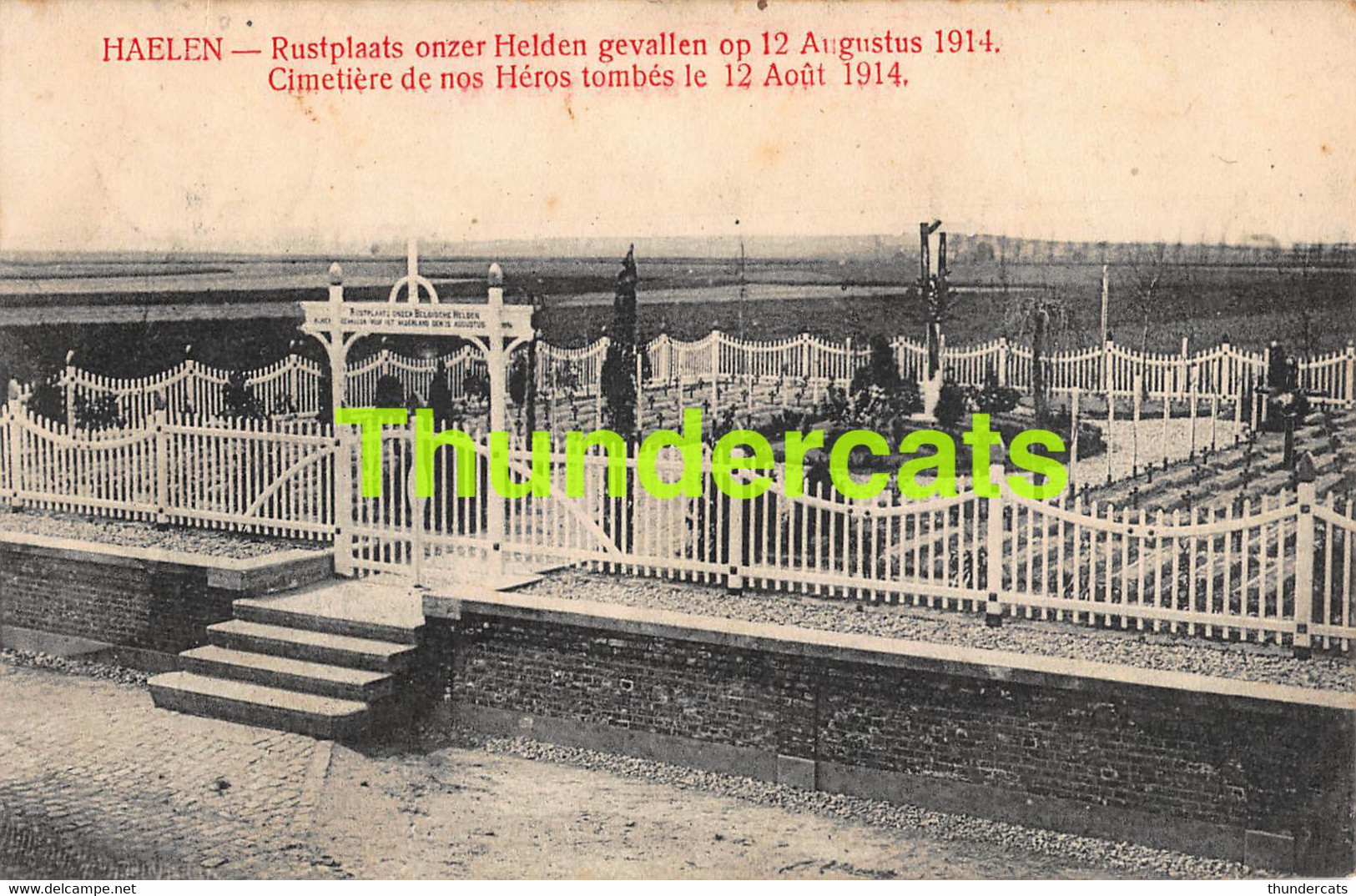 CPA  HALEN HAELEN RUSTPLAATS ONZER HELDEN GEVALLEN OP 12 AUGUSTUS 1914 CIMETIERE - Herk-de-Stad