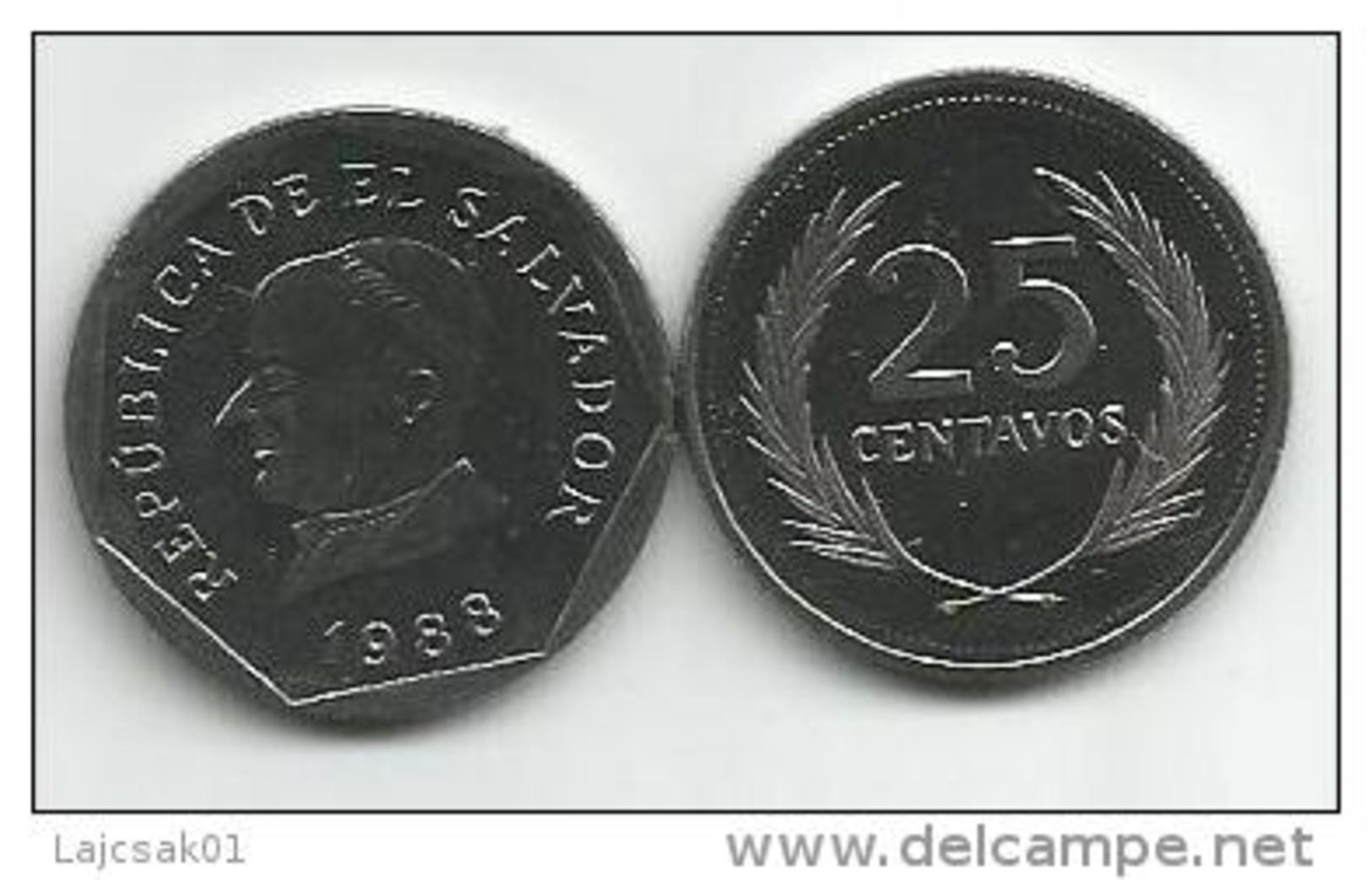 El Salvador 25 Centavos 1988. High Grade - Salvador