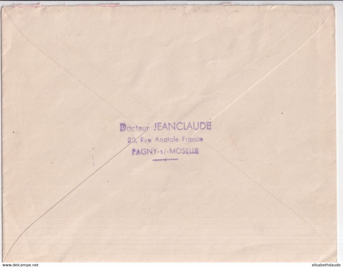 1941 - IRIS - ENVELOPPE ENTIER De PAGNY SUR MOSELLE => NANCY - Enveloppes Types Et TSC (avant 1995)