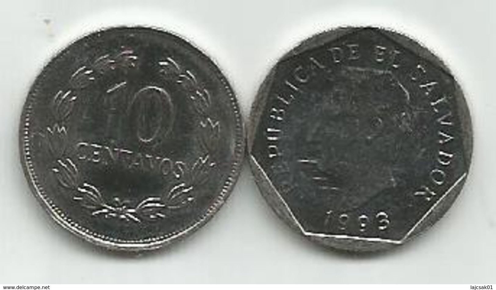 El Salvador 10 Centavos 1993. KM#155a - Salvador