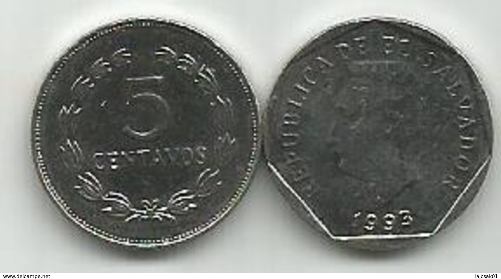 El Salvador 5 Centavos 1993. KM#154b - El Salvador