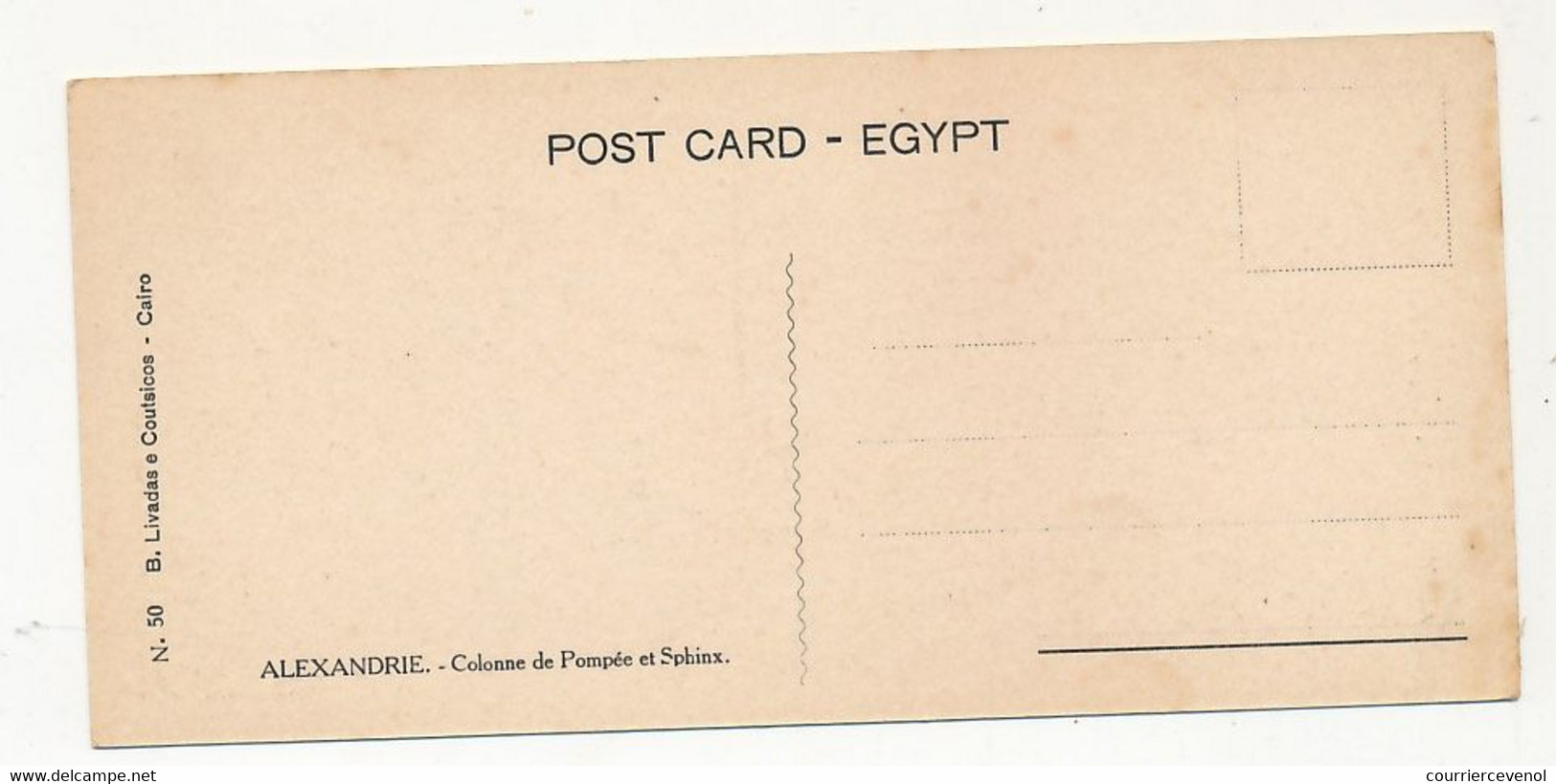 CPA - EGYPTE - ALEXANDRIE - Colonne De Pompée Et Sphinx - Alexandria