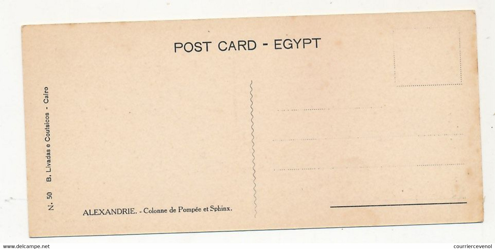 CPA - EGYPTE - ALEXANDRIE - Colonne De Pompée Et Sphinx - Alexandrie