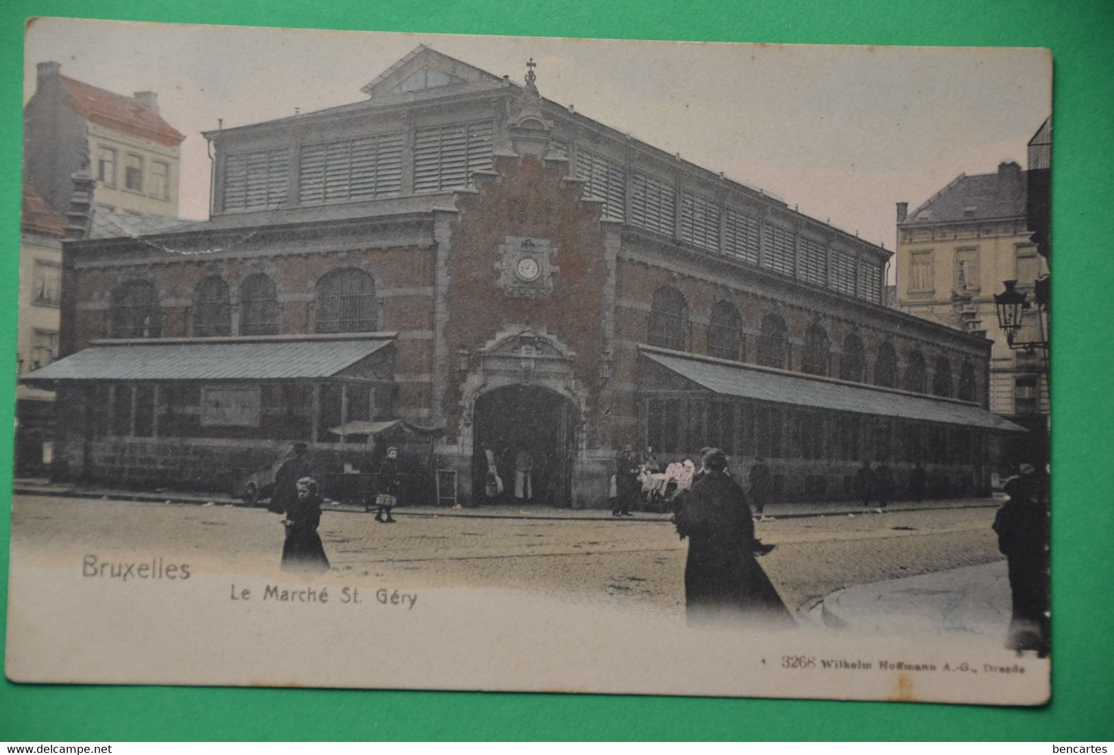 Bruxelles 1930: Le Marché St Géry Animée Et En Couleurs - Markets