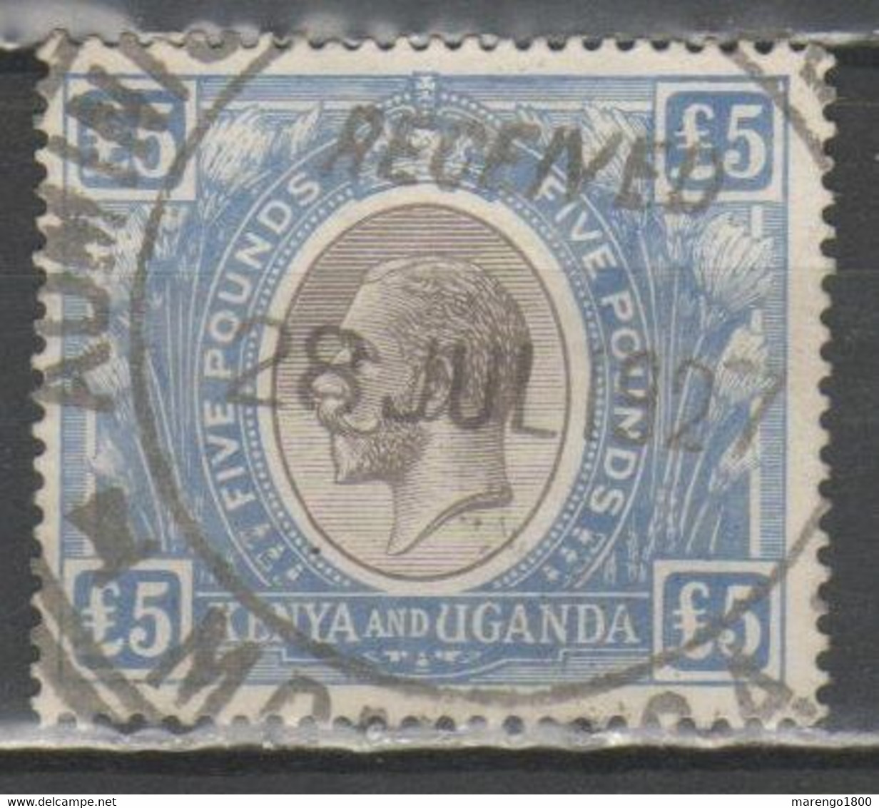 Kenya & Uganda 1922 - George V 5 £           (g8806) - Kenya & Uganda